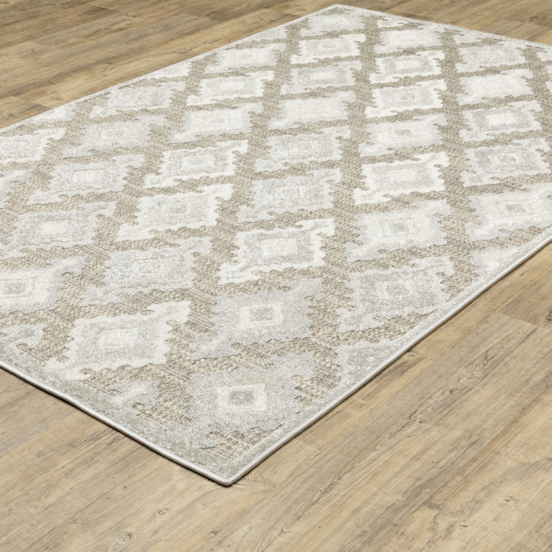 3' X 5' Beige And Gray Oriental Area Rug - Home & Garden