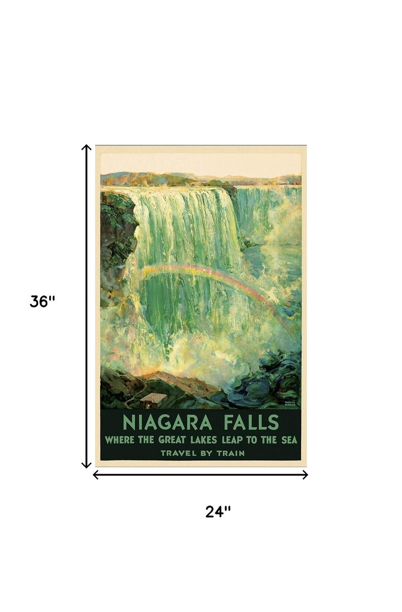 24" X 36" Niagra Falls New York C1920S Vintage Travel Poster Wall Art - Home Decor
