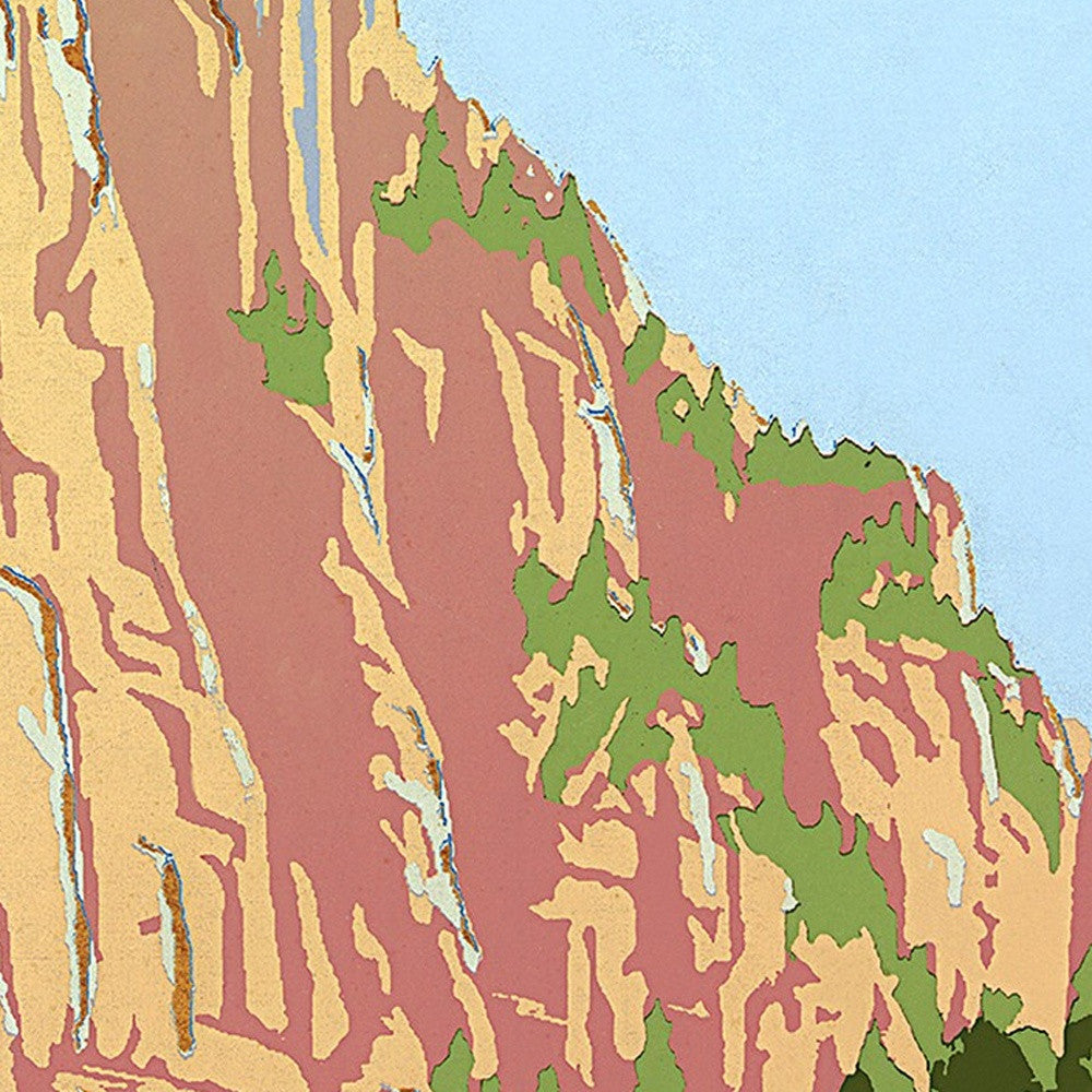 11" x 14" Zion National Park c1938 Vintage Travel Poster Wall Art - Home Decor