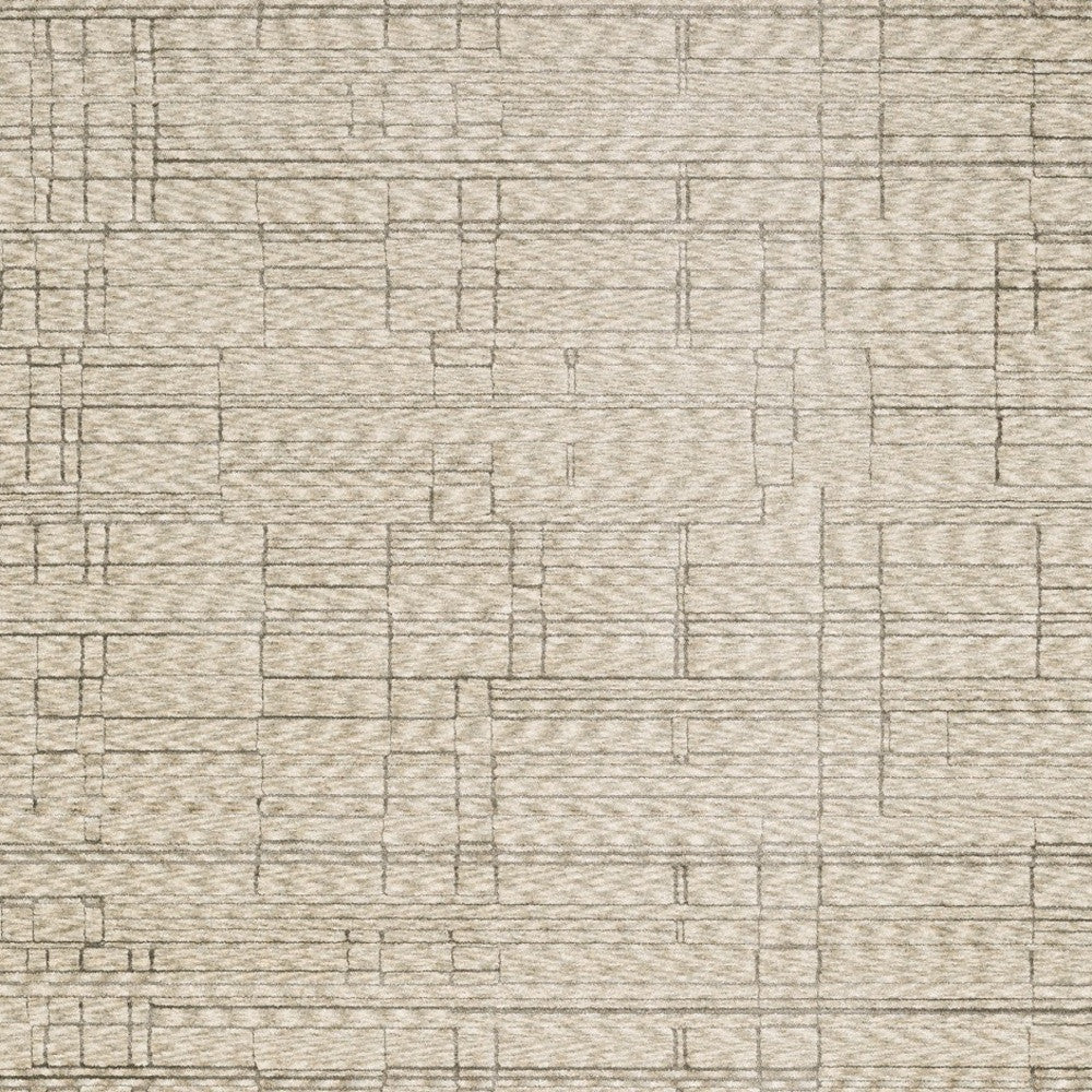5' X 8' Beige And Brown Geometric Area Rug With Fringe - Home & Garden