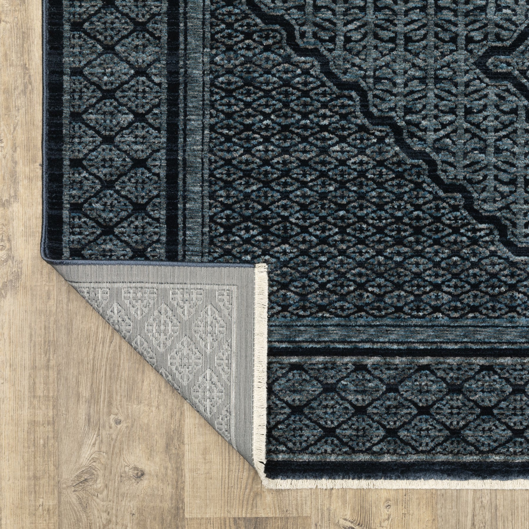 5' X 8' Blue And Teal Medallion Area Rug With Fringe - Home & Garden