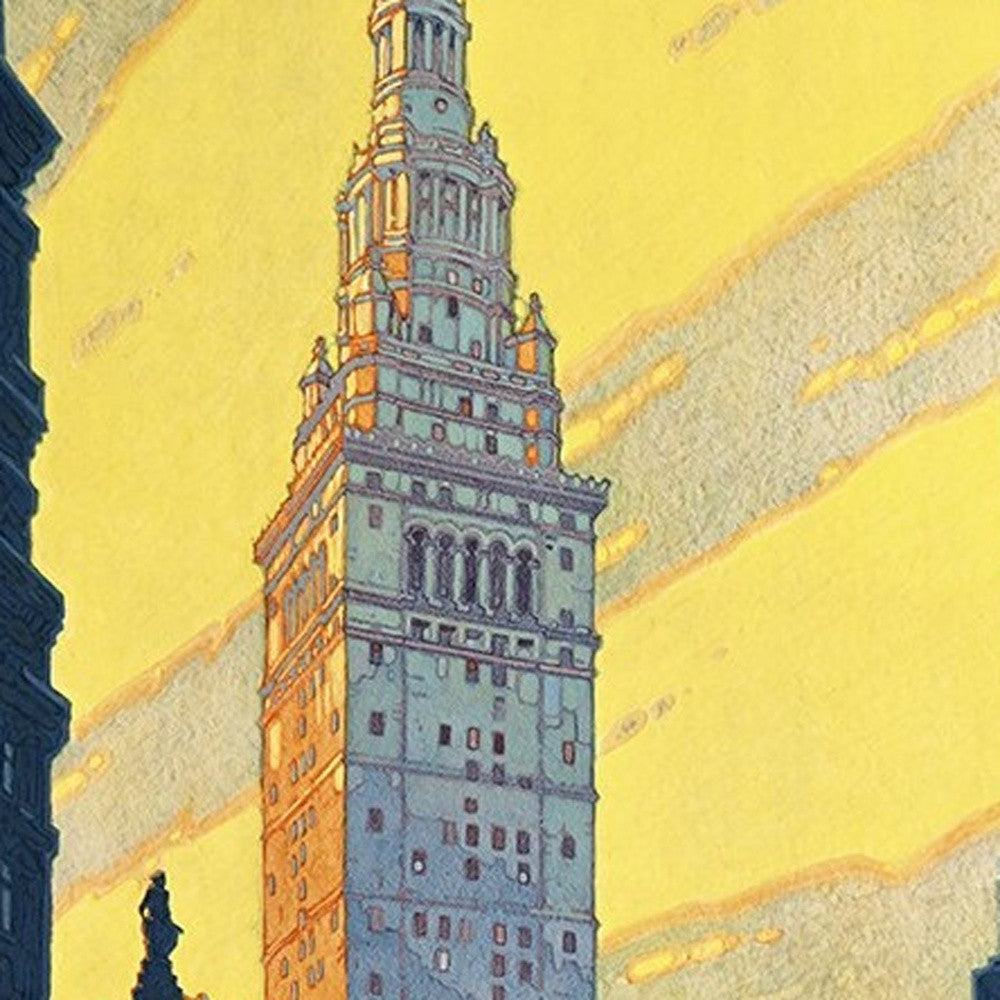 Cleveland Union Terminal Vintage Travel Unframed Print Wall Art - Home Decor