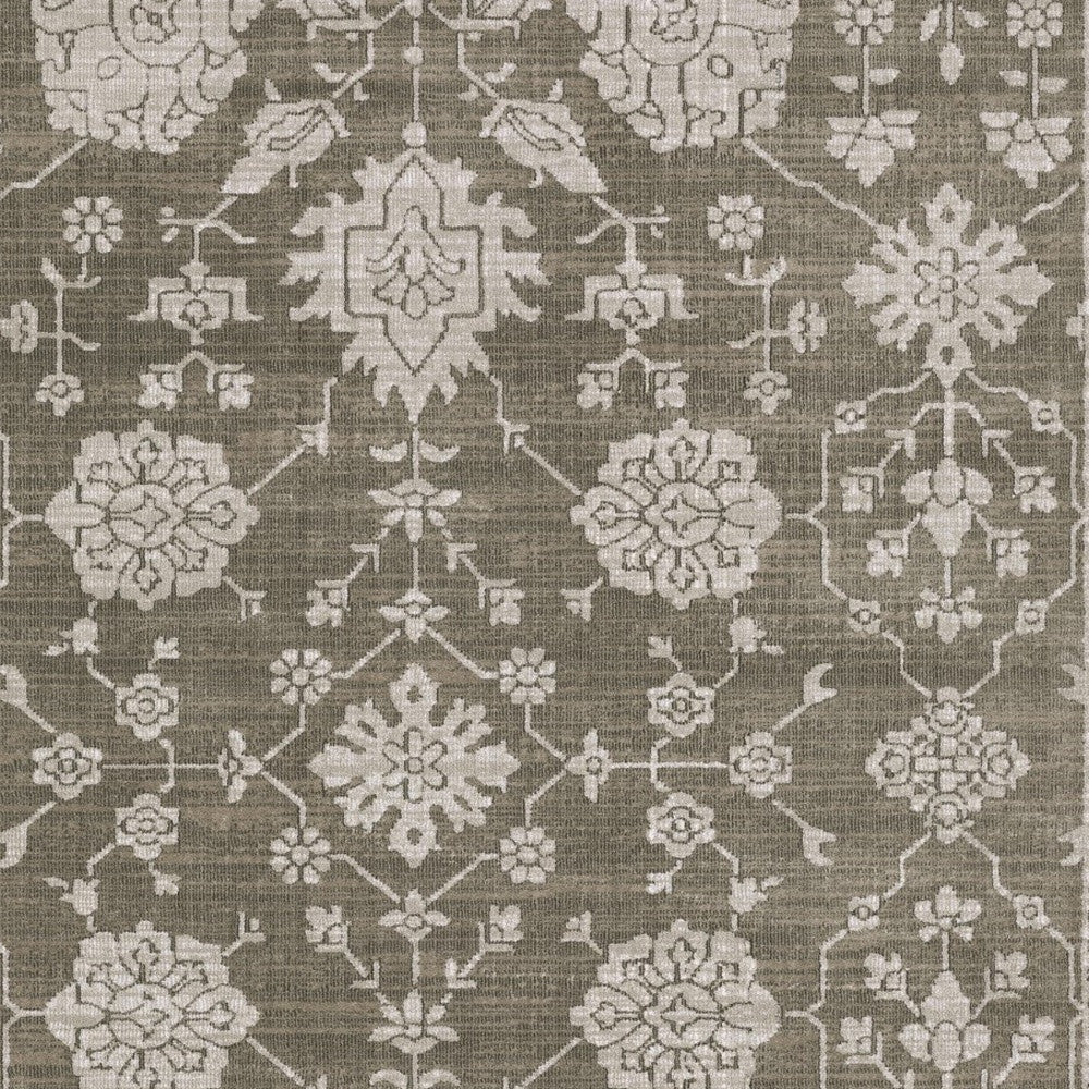 5' X 8' Gray And Light Gray Oriental Area Rug - Home & Garden