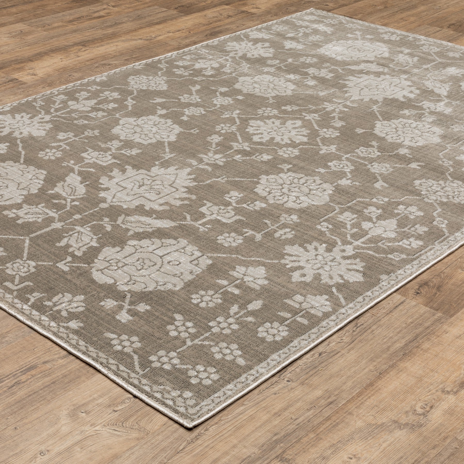 5' X 8' Gray And Light Gray Oriental Area Rug - Home & Garden