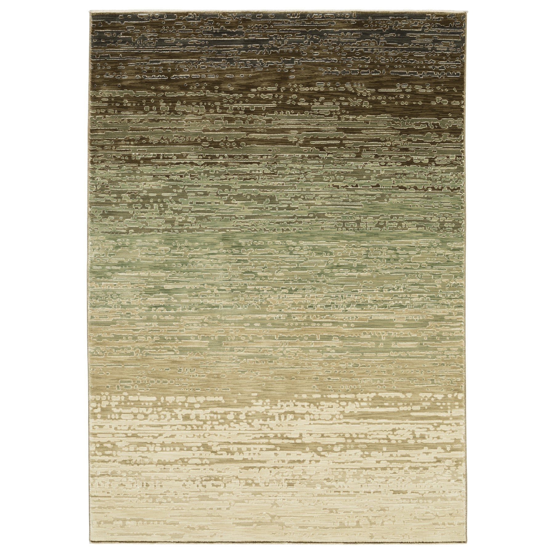 3' X 5' Brown And Green Abstract Area Rug - Home & Garden