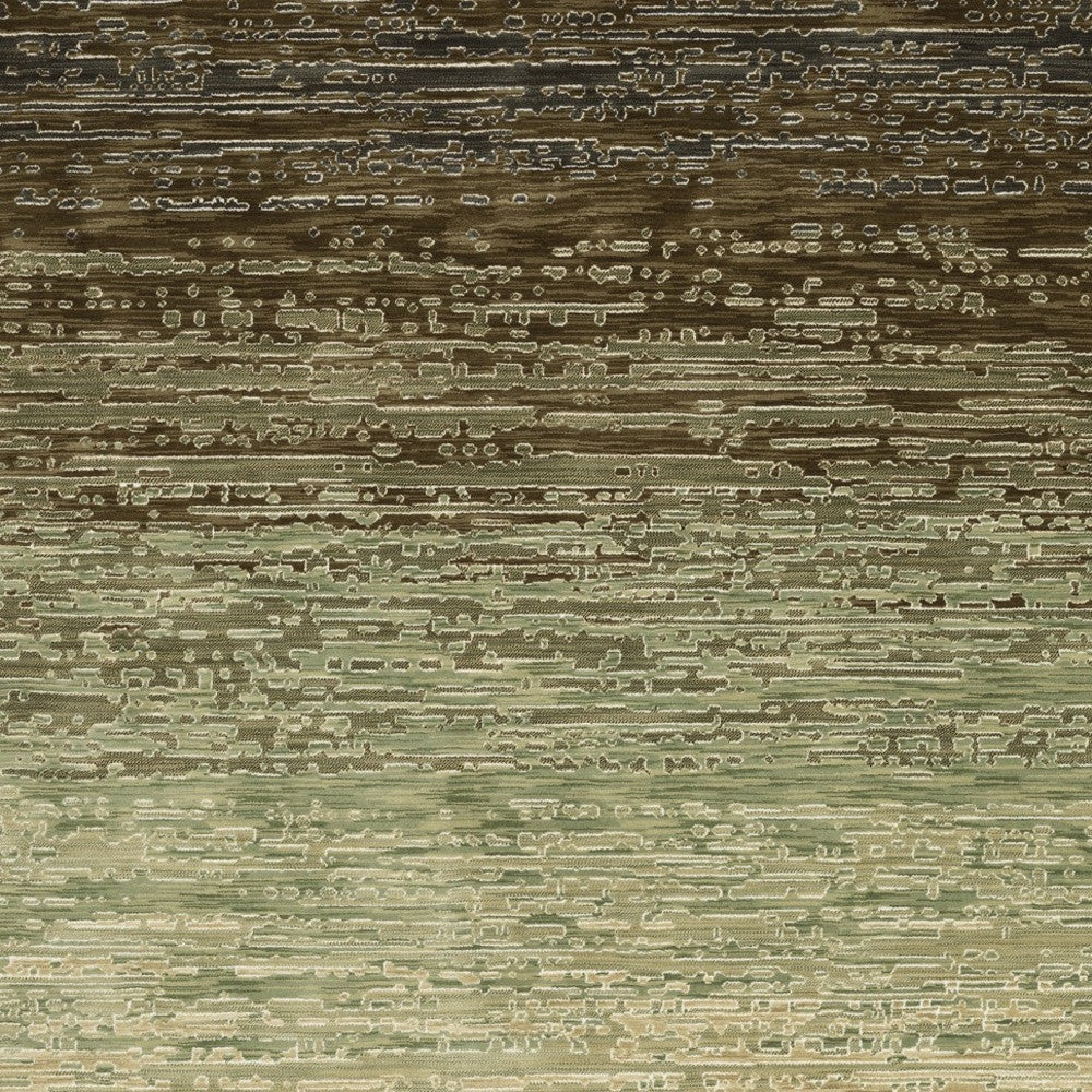 3' X 5' Brown And Green Abstract Area Rug - Home & Garden