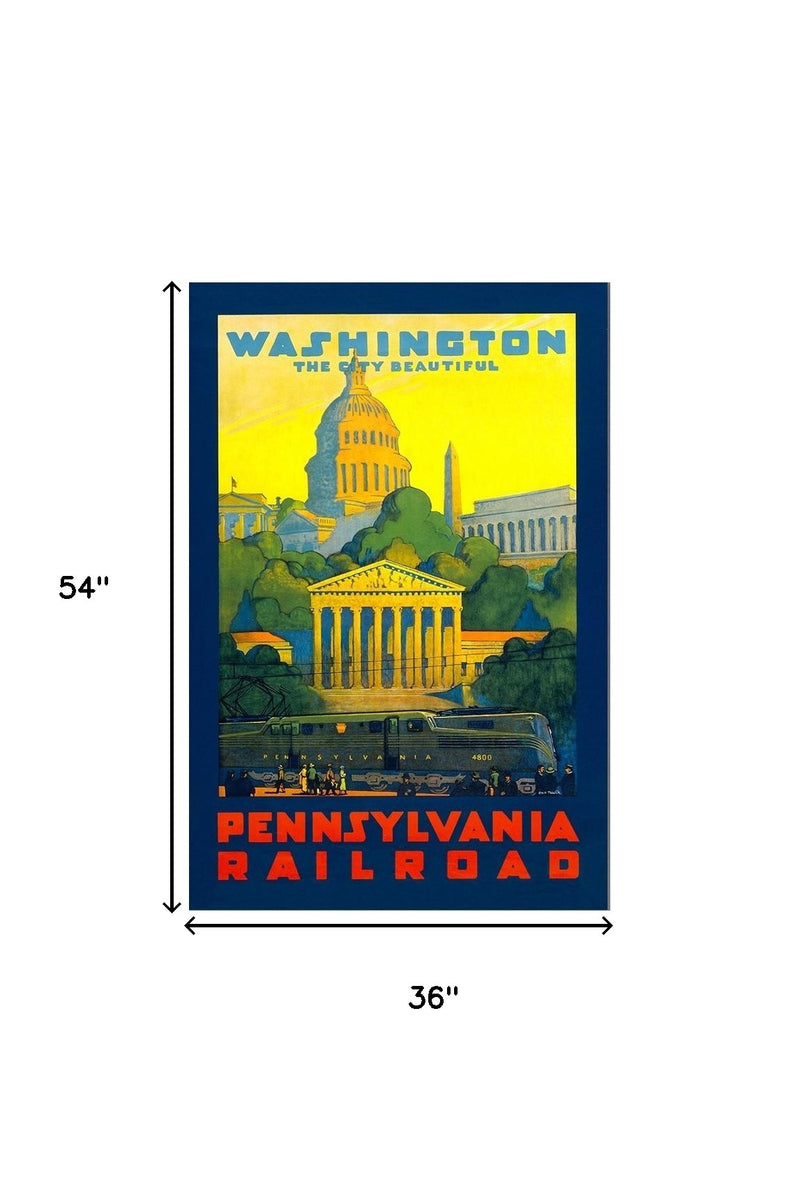 Washington Dc Vintage Travel Unframed Print Wall Art - Home Decor
