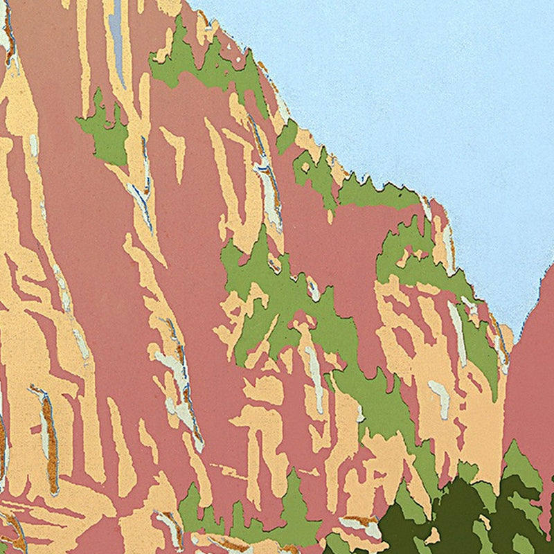 24" x 32" Zion National Park c1938 Vintage Travel Poster Wall Art - Home Decor