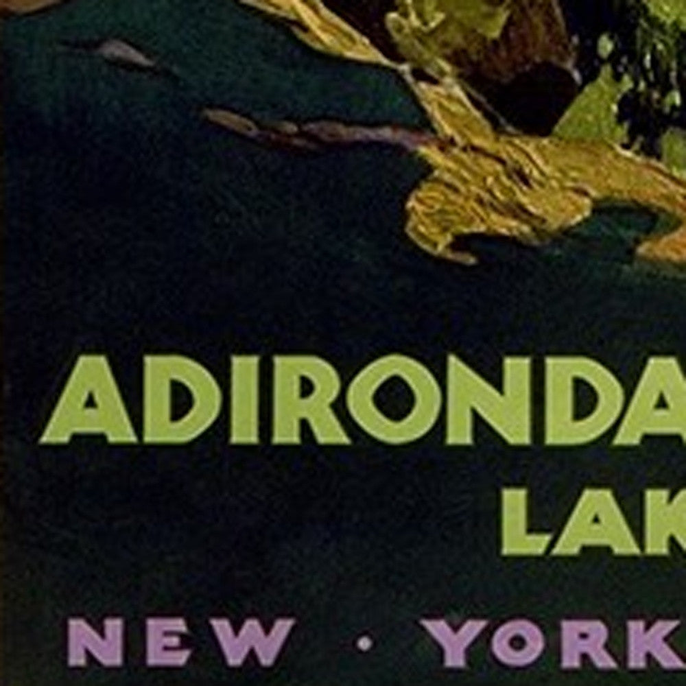 Vintage 1920S Adirondack Mountains Unframed Print Wall Art - Home Decor