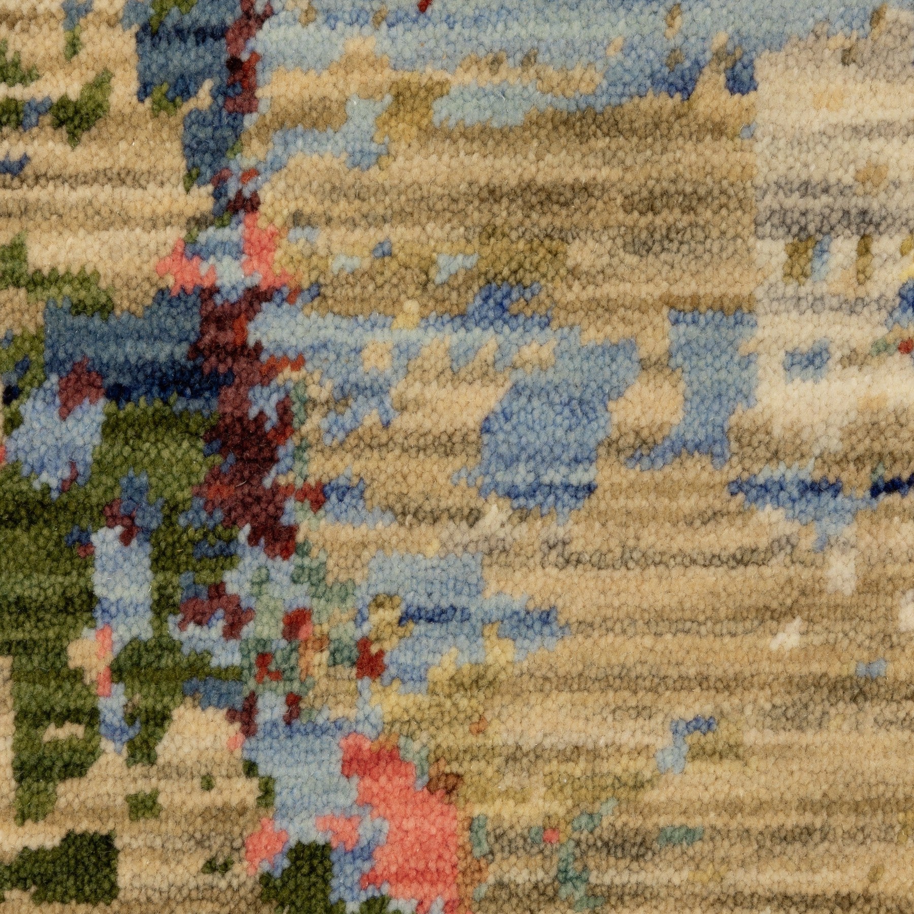 10' X 13' Beige Salmon And Tan Abstract Area Rug With Fringe - Home & Garden
