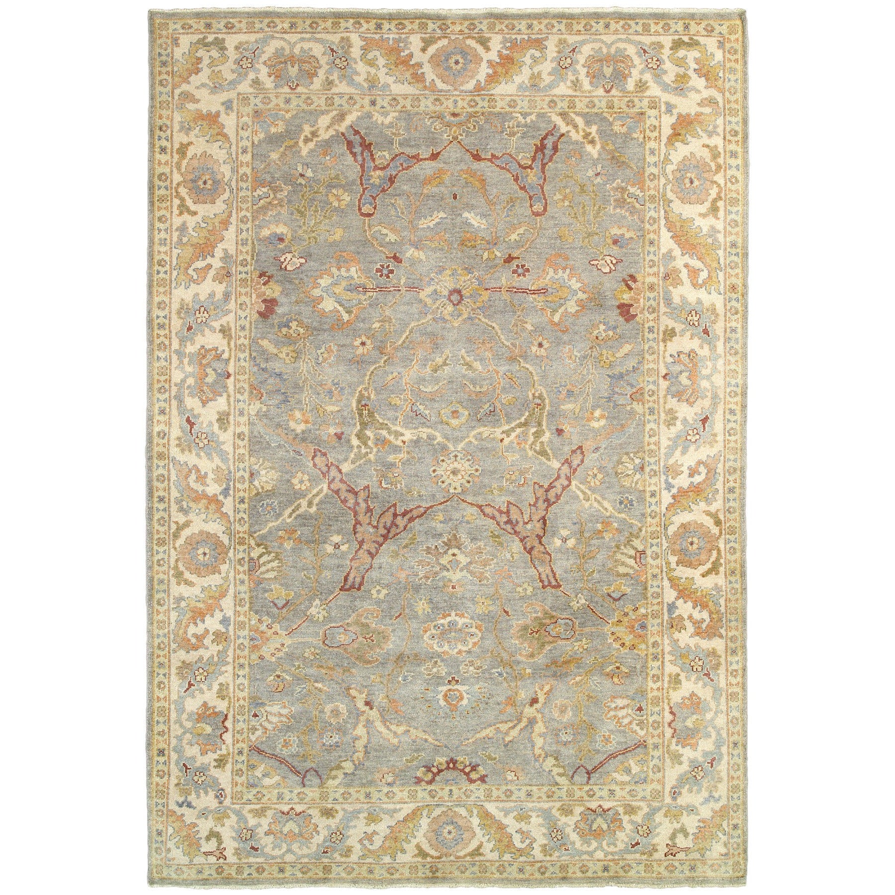 10' X 14' Gray And Beige Wool Oriental Hand Knotted Area Rug - Home & Garden