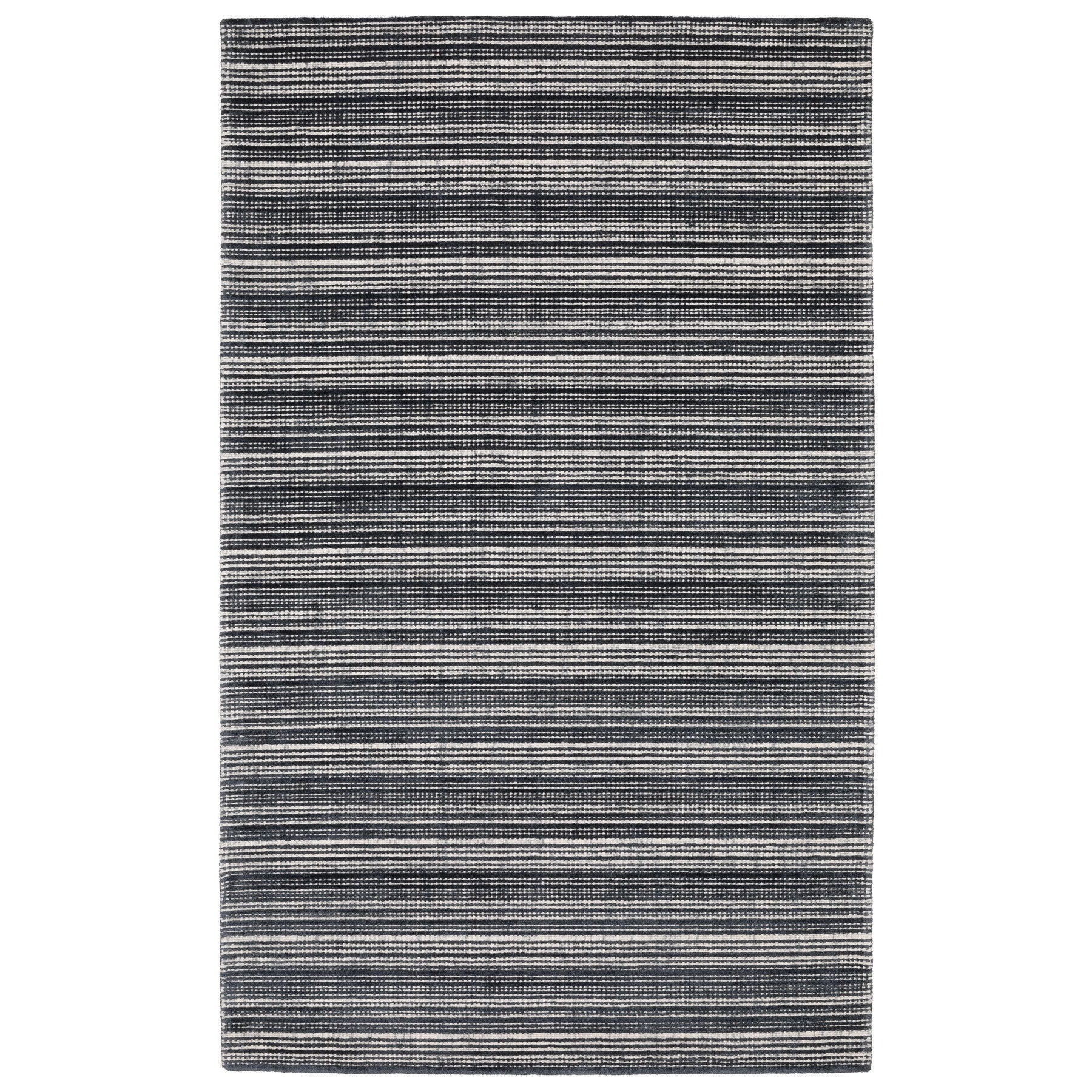 10' X 13' Black And Ivory Striped Hand Tufted Area Rug - Home & Garden