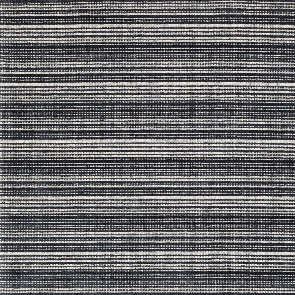 10' X 13' Black And Ivory Striped Hand Tufted Area Rug - Home & Garden