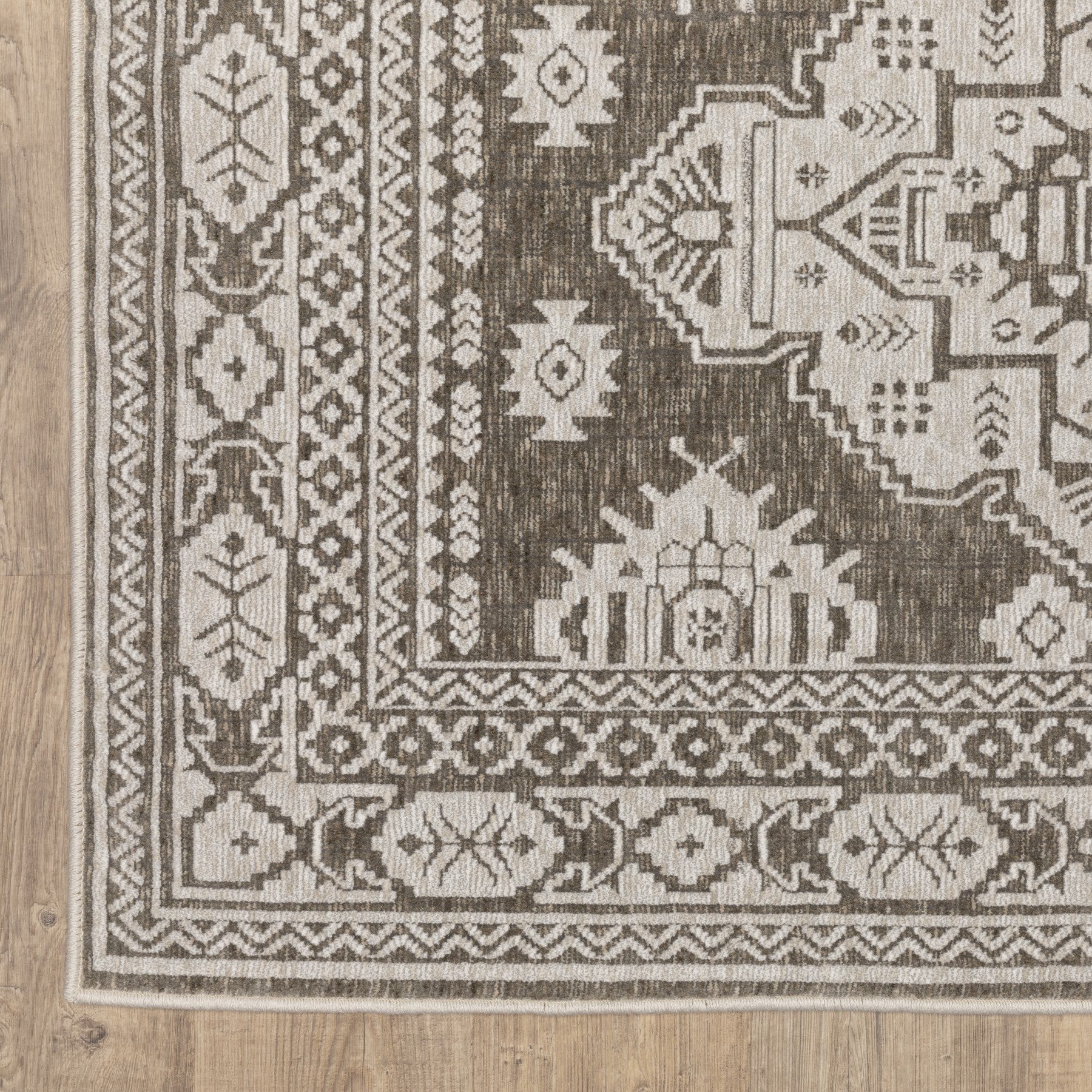 10' X 13' Gray And Gray Medallion Area Rug - Home & Garden