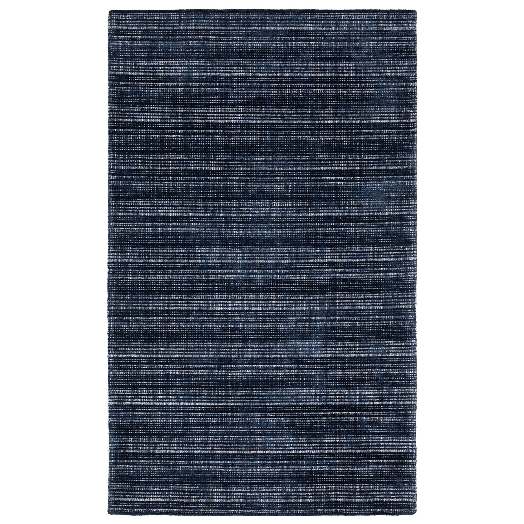 10' X 13' Navy Blue And Blue Striped Hand Tufted Area Rug - Home & Garden