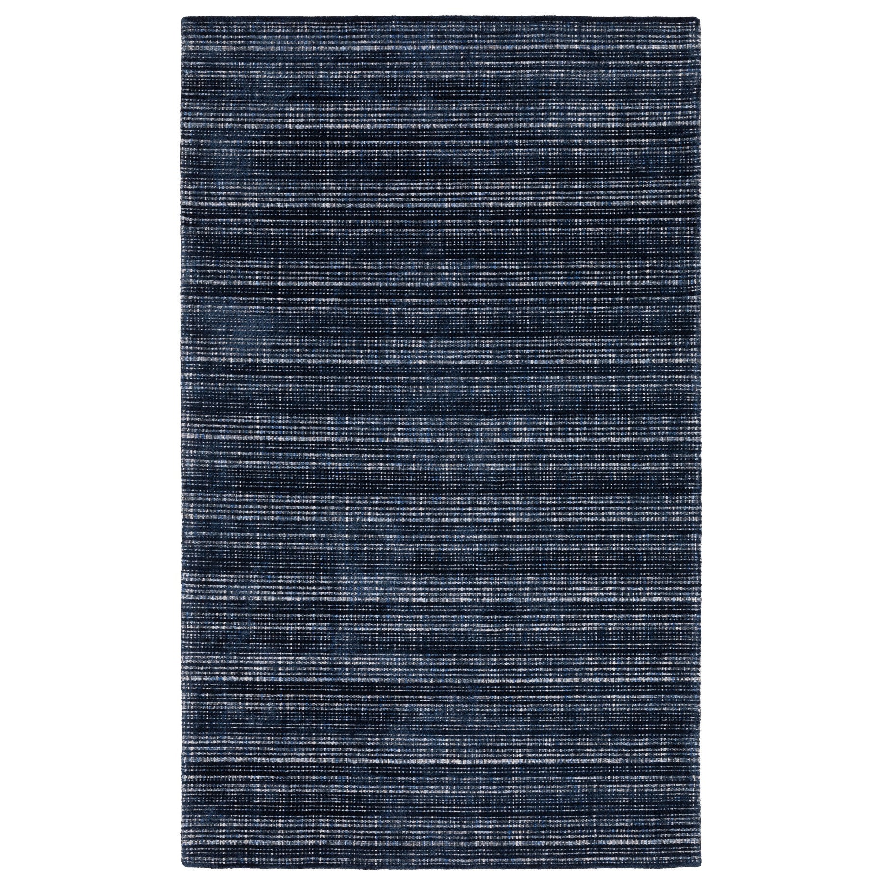 10' X 13' Navy Blue And Blue Striped Hand Tufted Area Rug - Home & Garden