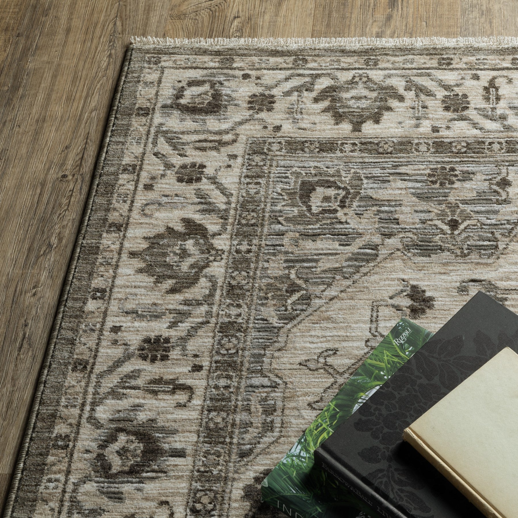 10' X 13' Gray And Beige Medallion Area Rug With Fringe - Home & Garden
