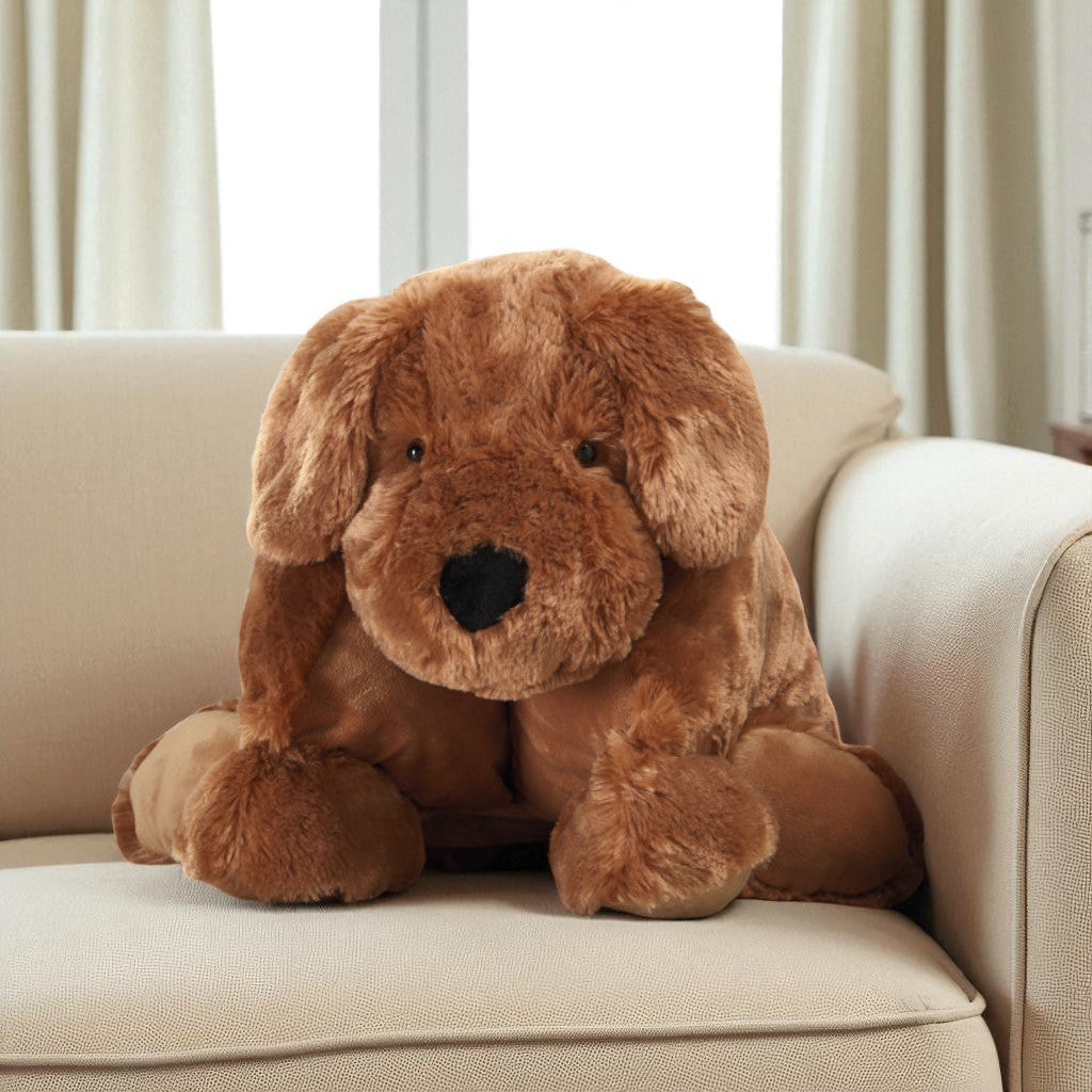 22" X 18" Brown Dog Throw Pillow - Home & Garden