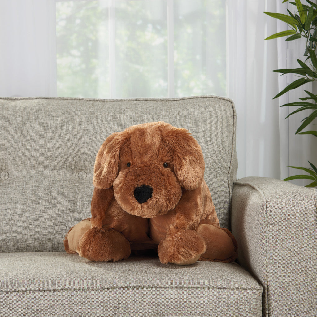 22" X 18" Brown Dog Throw Pillow - Home & Garden