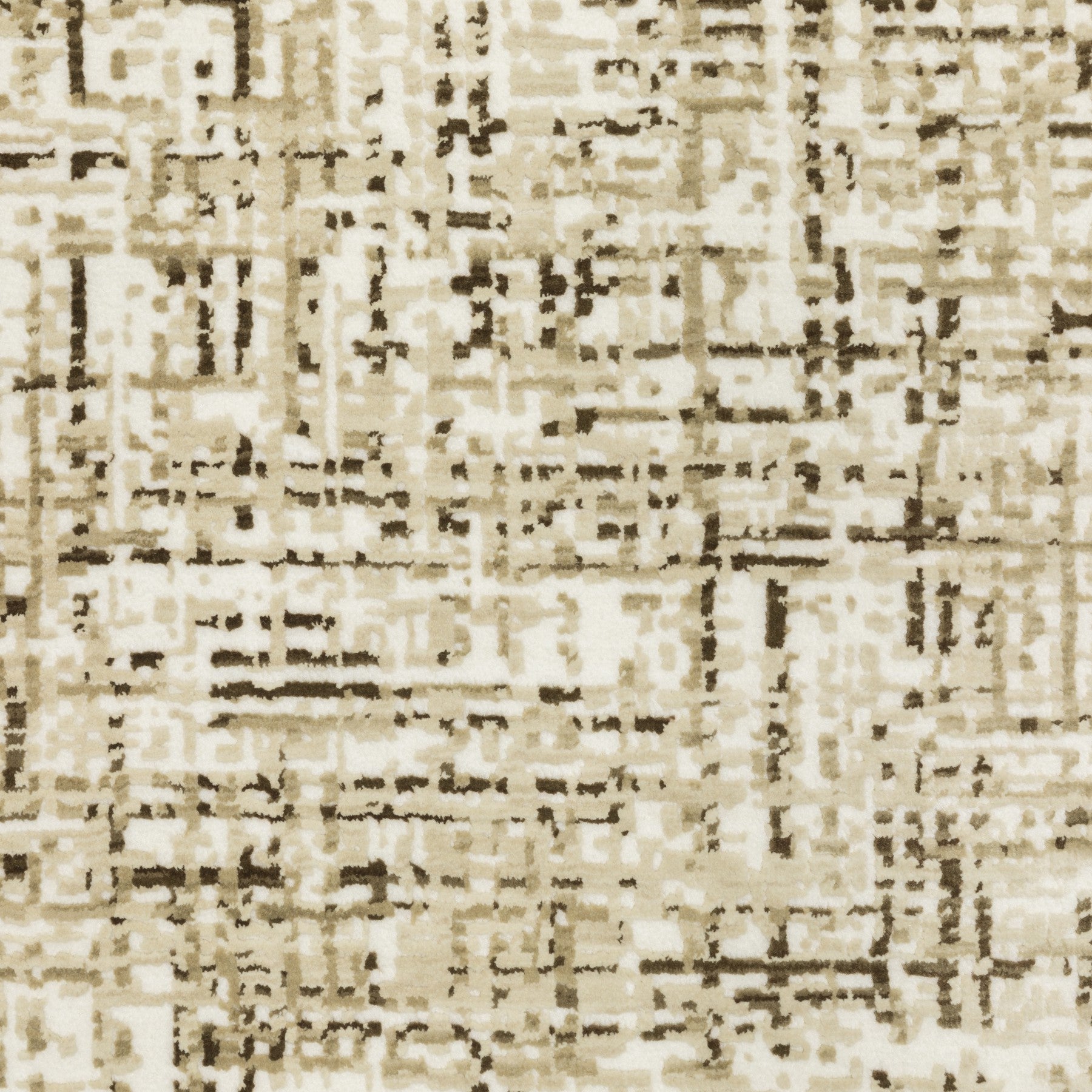 10' X 13' Ivory And Brown Abstract Area Rug - Home & Garden