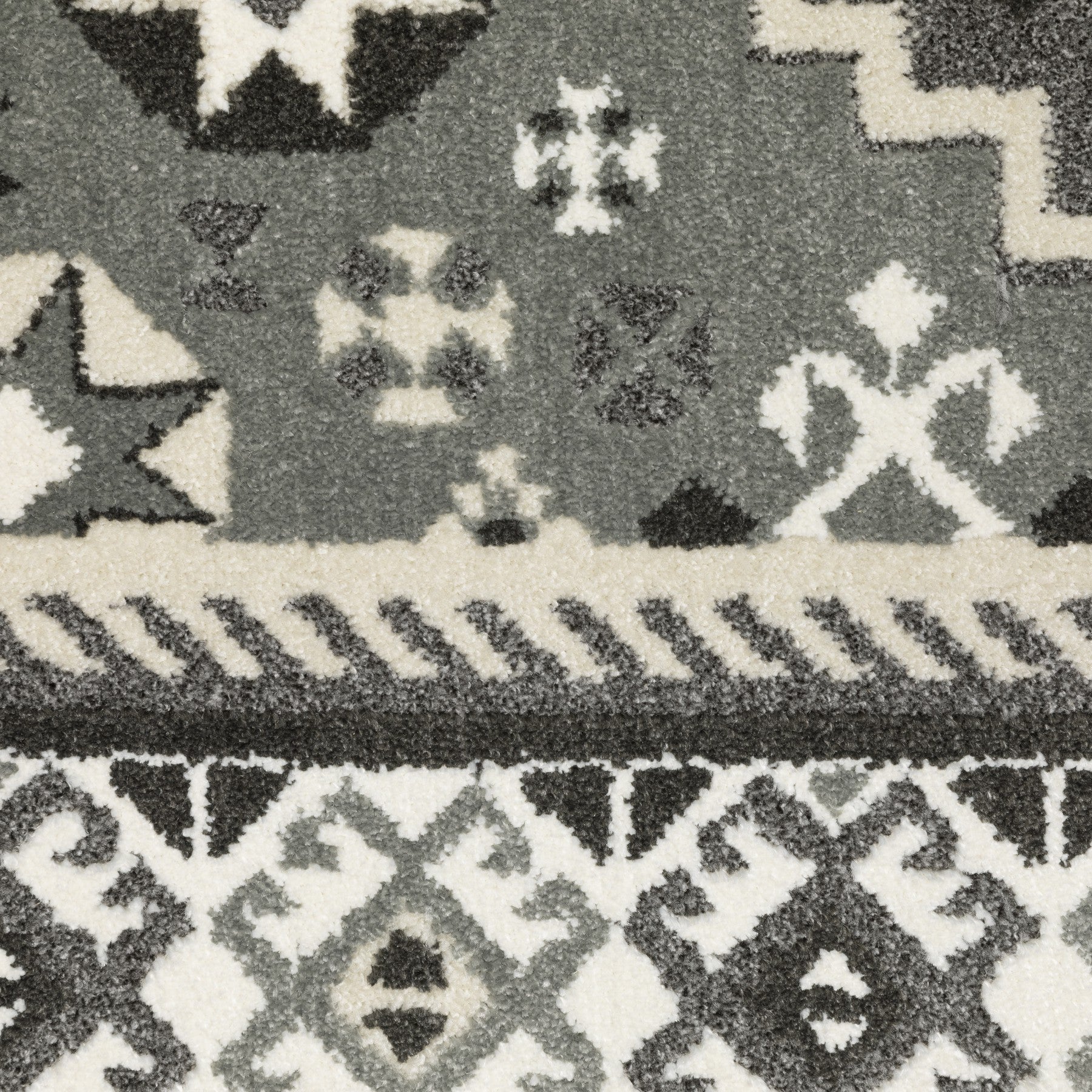 10' X 13' Gray And Ivory Medallion Area Rug - Home & Garden