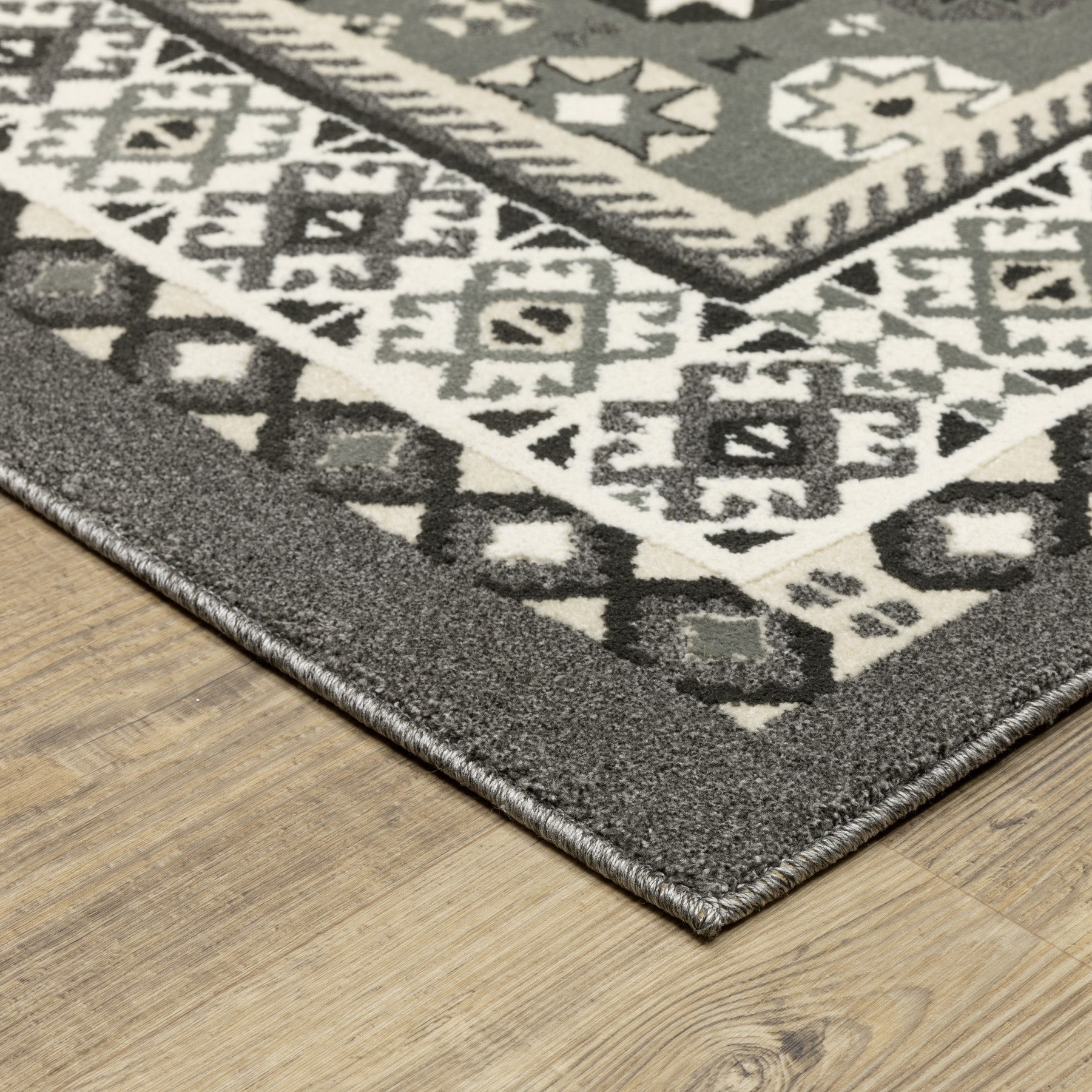 10' X 13' Gray And Ivory Medallion Area Rug - Home & Garden