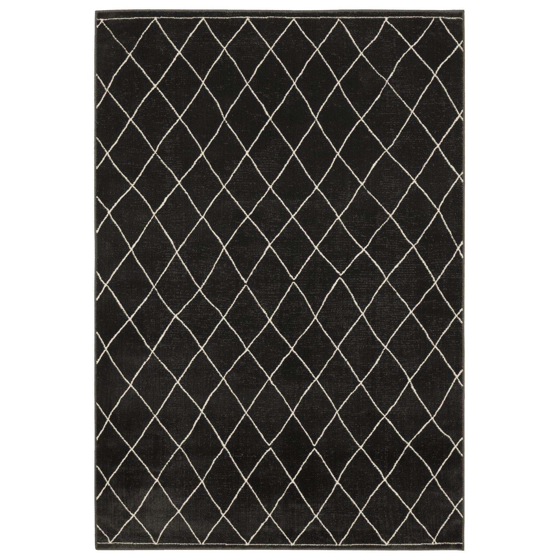 10' X 13' Charcoal And Ivory Trellis Area Rug - Home & Garden