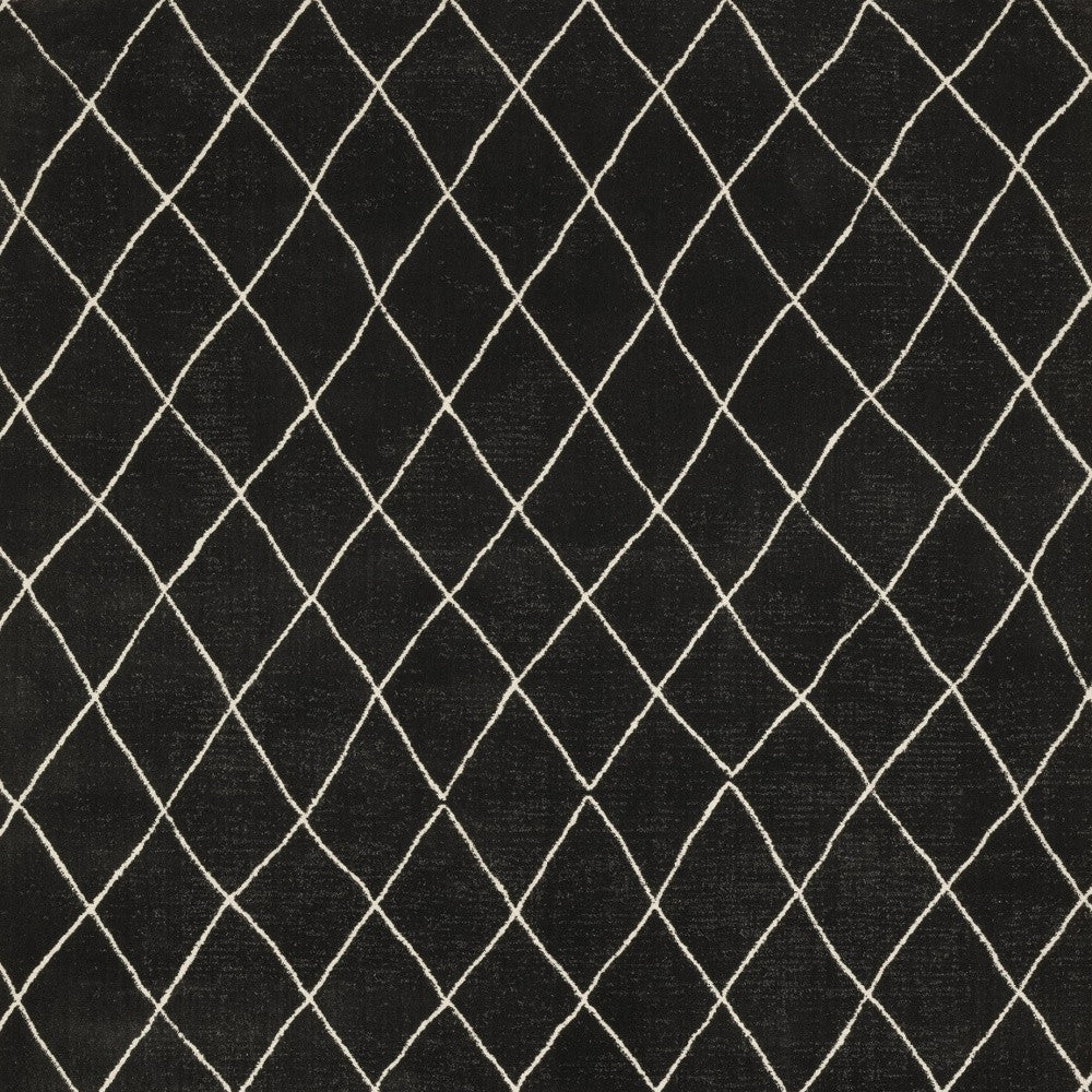 10' X 13' Charcoal And Ivory Trellis Area Rug - Home & Garden