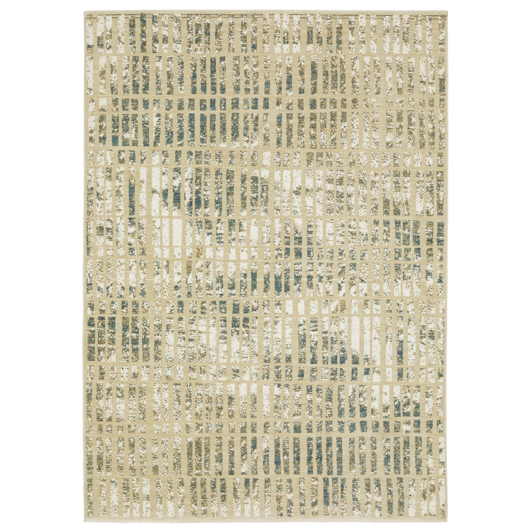10' X 13' Beige And Blue Geometric Area Rug - Home & Garden