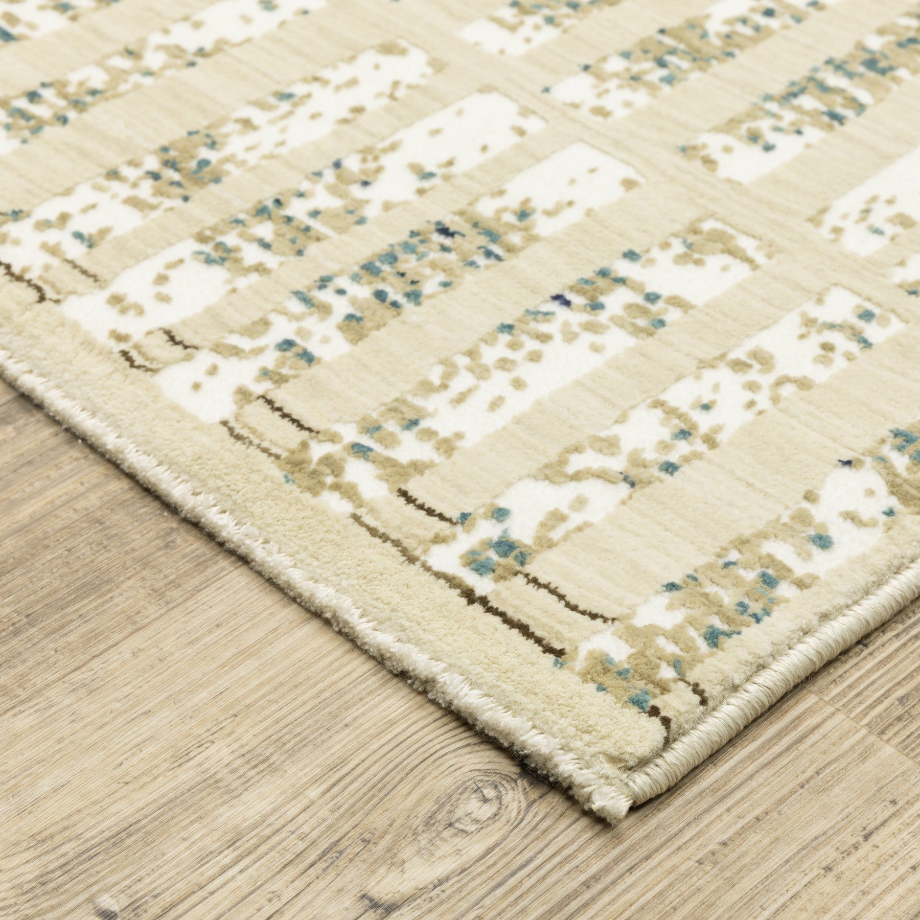 10' X 13' Beige And Blue Geometric Area Rug - Home & Garden