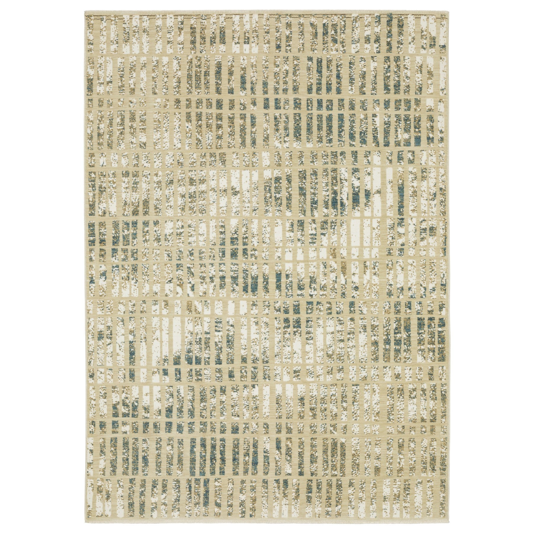 10' X 13' Beige And Blue Geometric Area Rug - Home & Garden
