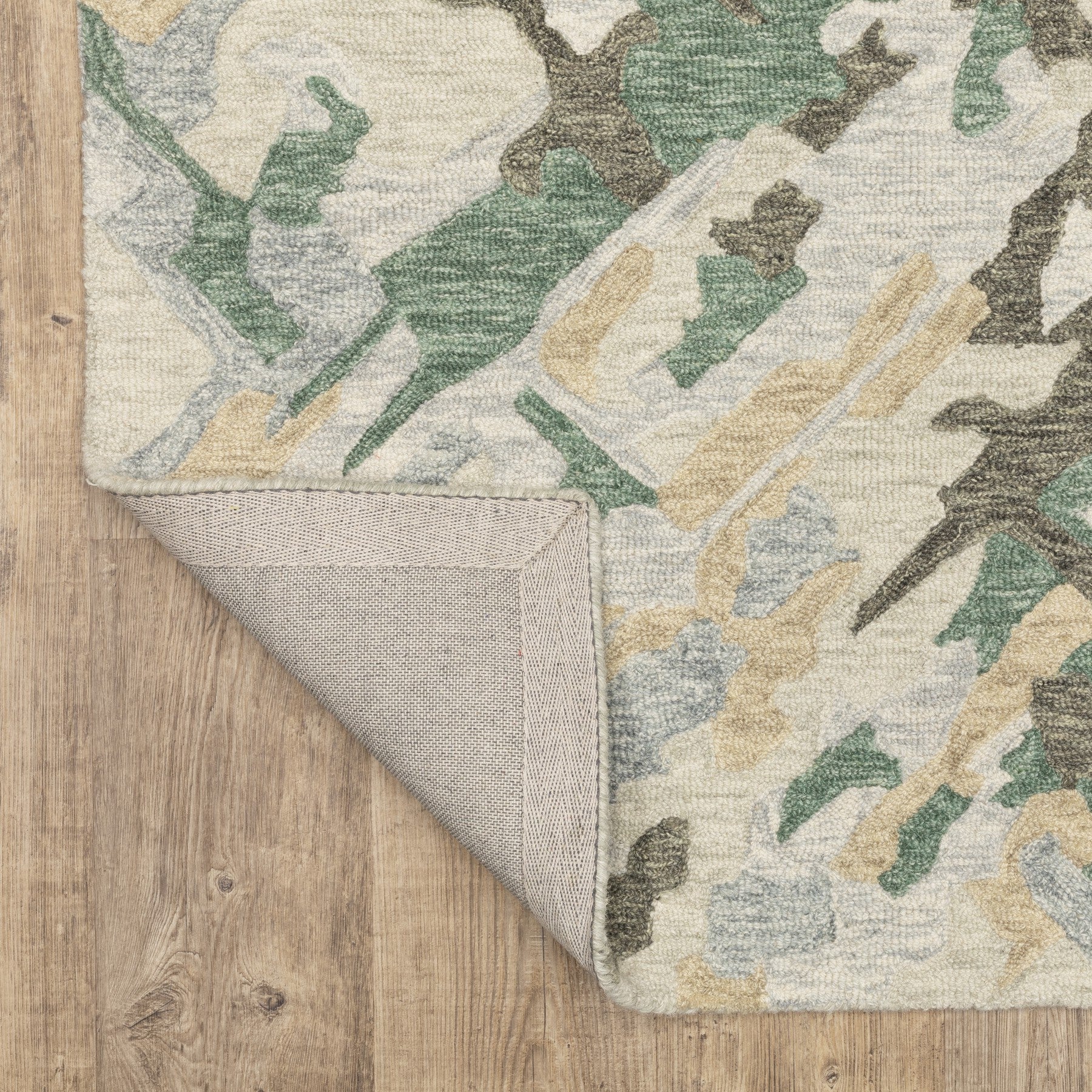 10' X 13' Gray And Teal Wool Abstract Hand Tufted Area Rug - Home & Garden