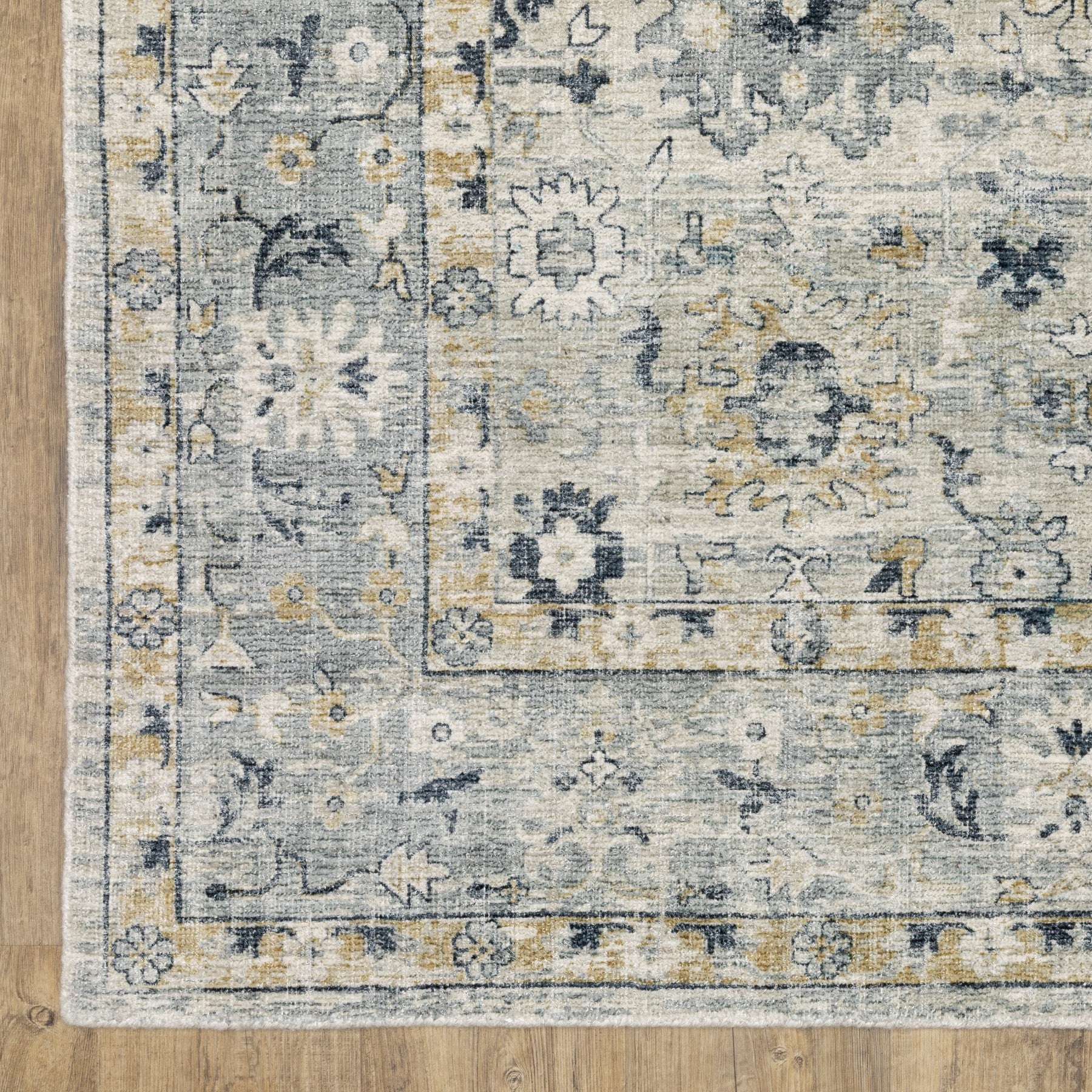 10' X 14' Gray And Blue Oriental Hand Tufted Area Rug - Home & Garden