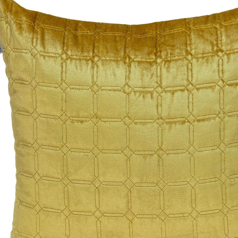 20" Yellow Cotton Blend Throw Pillow - Home Decor