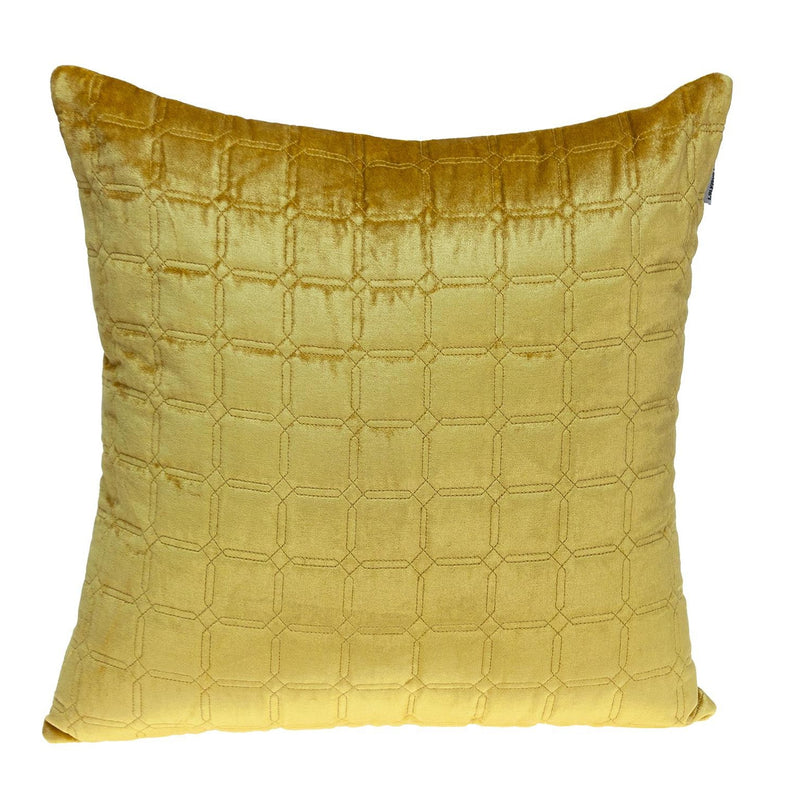 20" Yellow Cotton Blend Throw Pillow - Home Decor