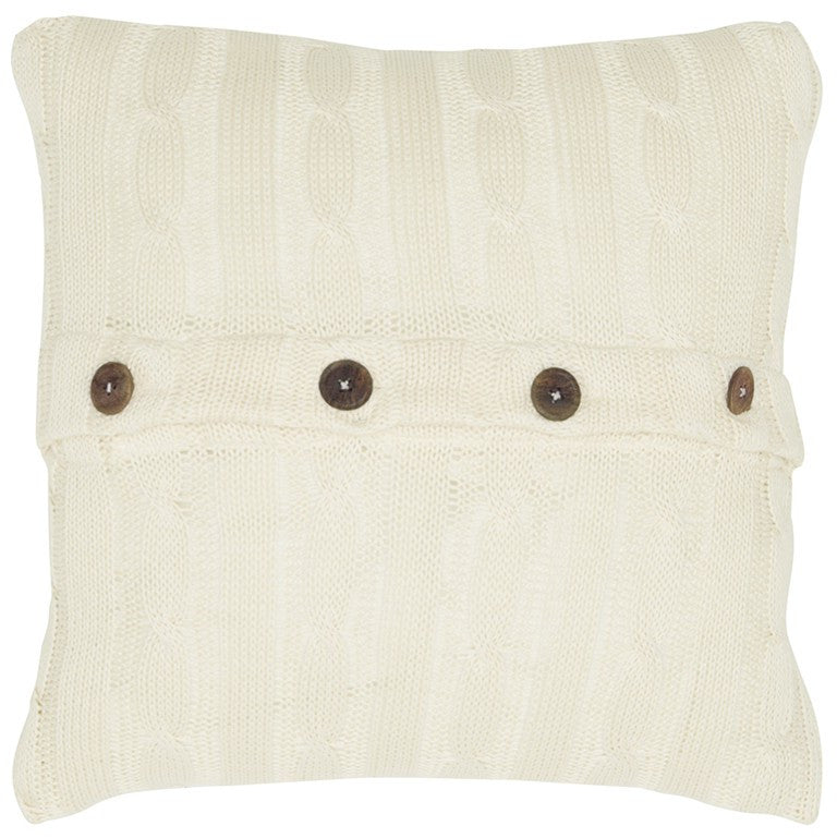 18" Ivory Cotton Throw Pillow - Home Decor