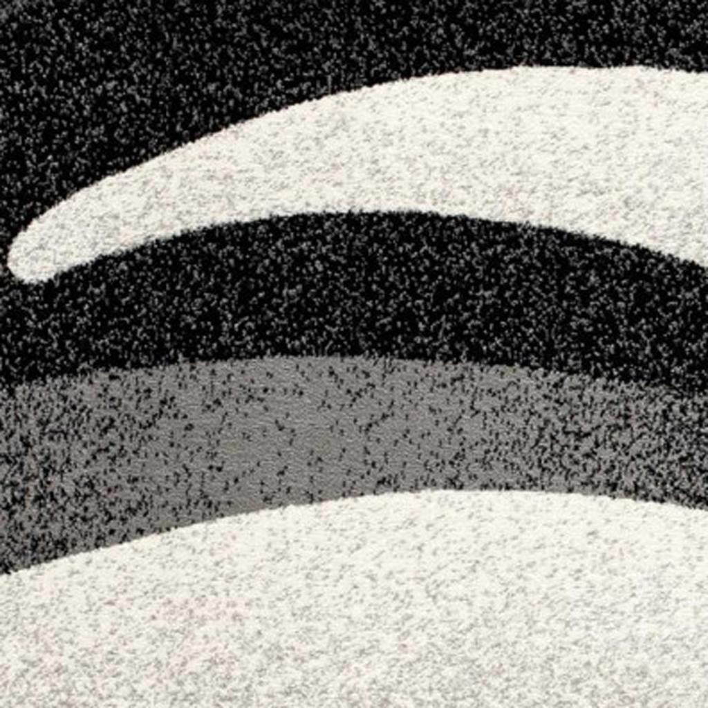 17' Runner Black And Gray Abstract Runner Rug - Home & Garden