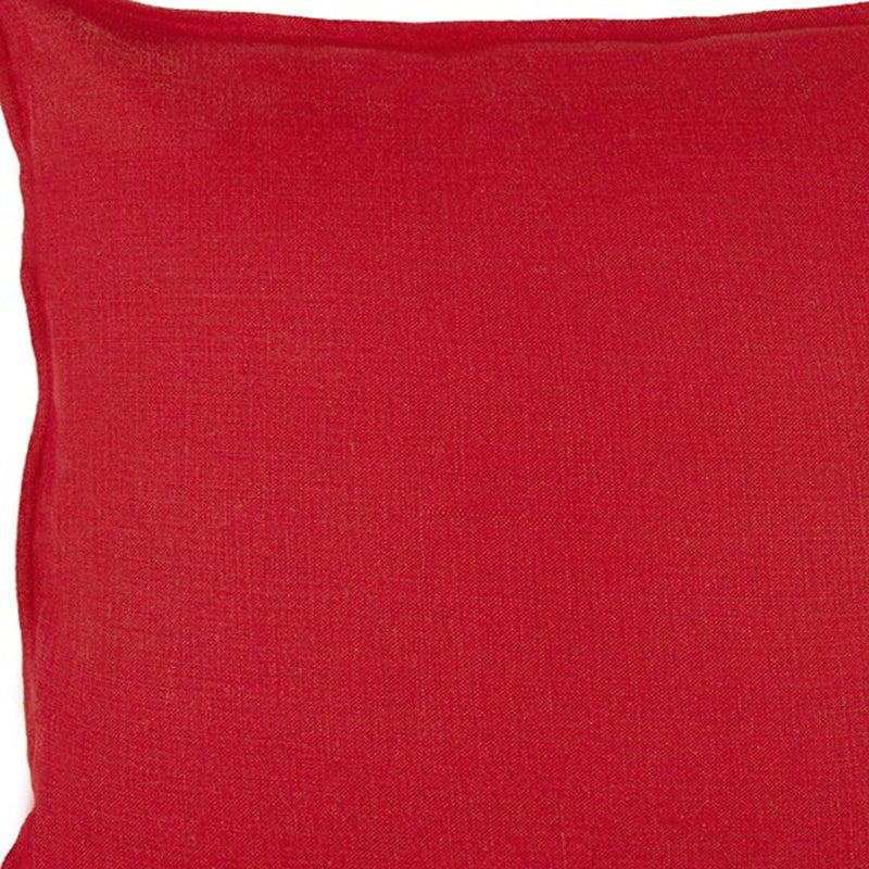20" Red Cotton Throw Pillow - Home Decor
