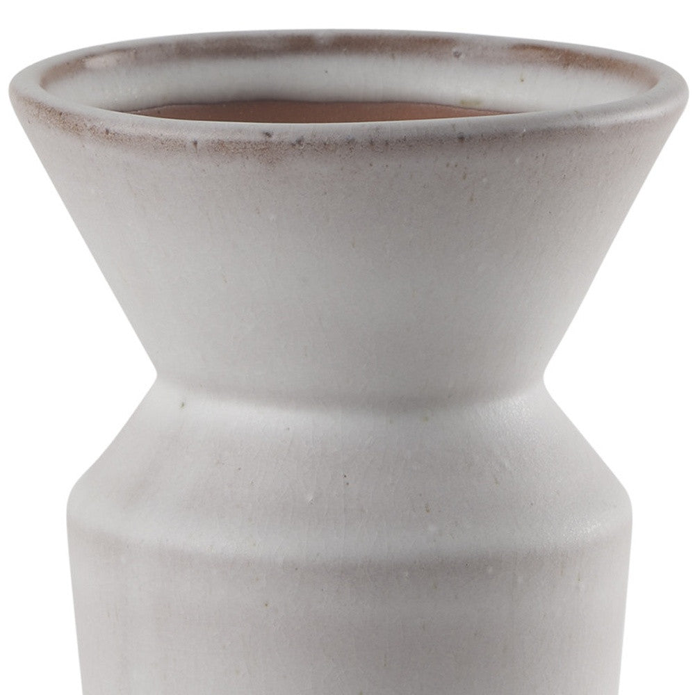 10" Cream Ceramic Table Vase - Home & Garden