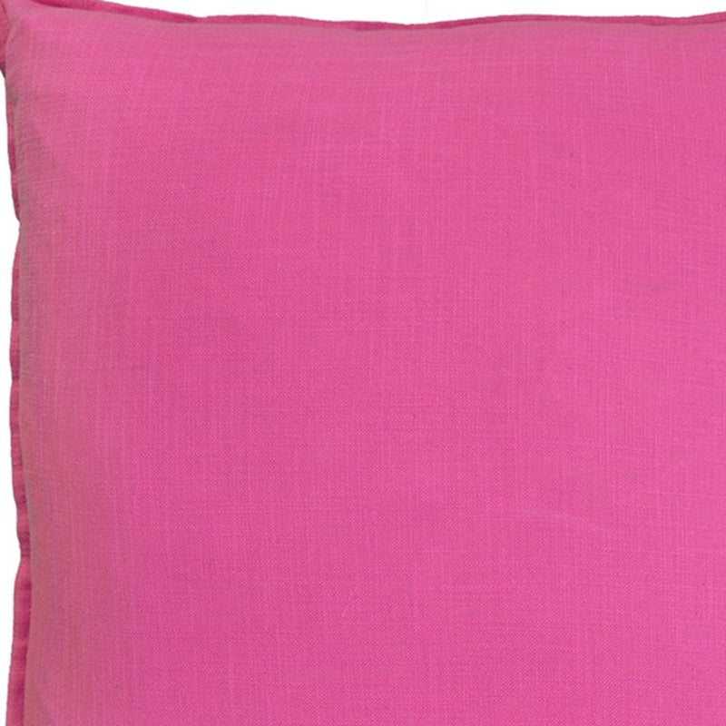 20" Hot Pink Cotton Throw Pillow - Home Decor