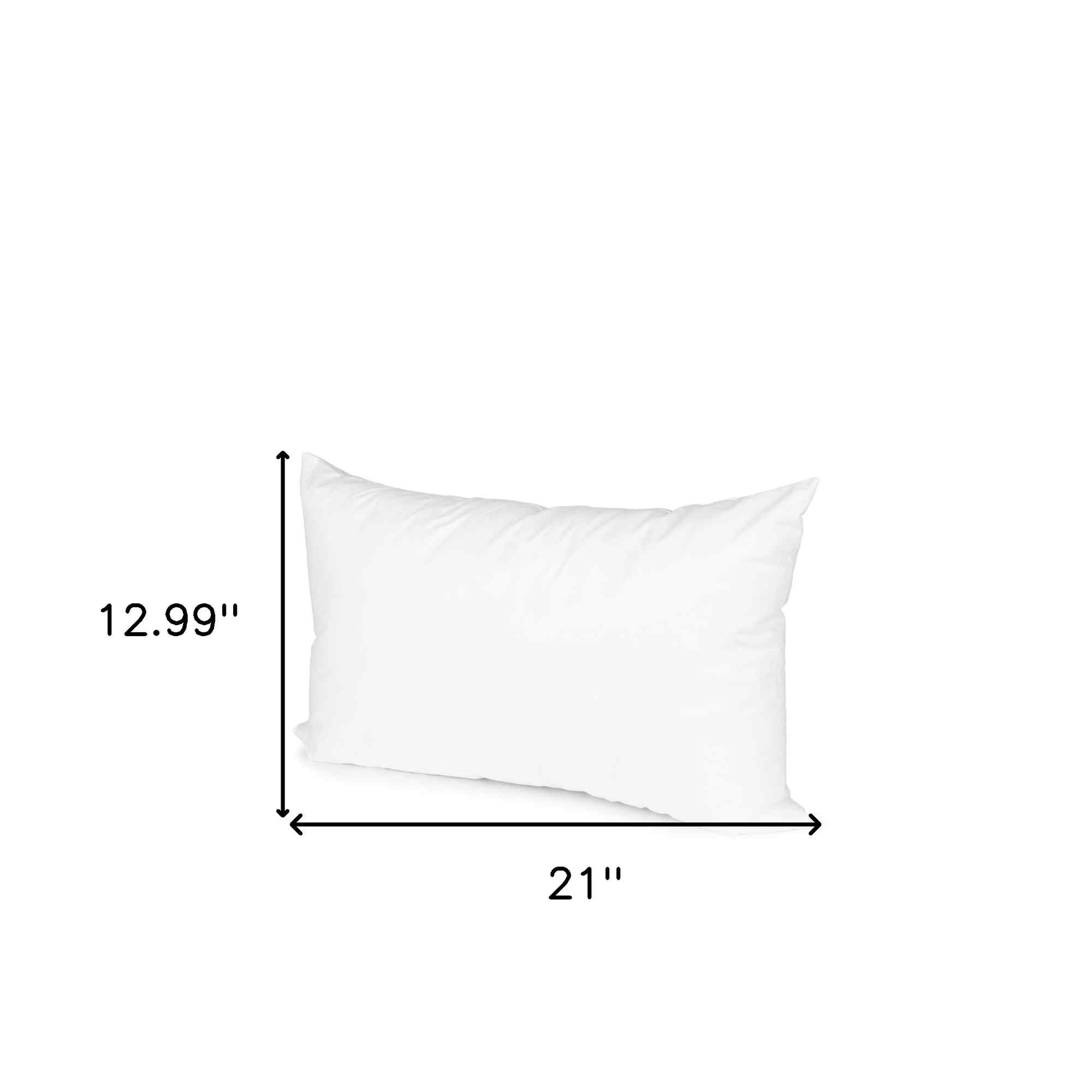 13" X 21" White Lumbar Cotton Down Blend Throw Pillow Insert - Home & Garden