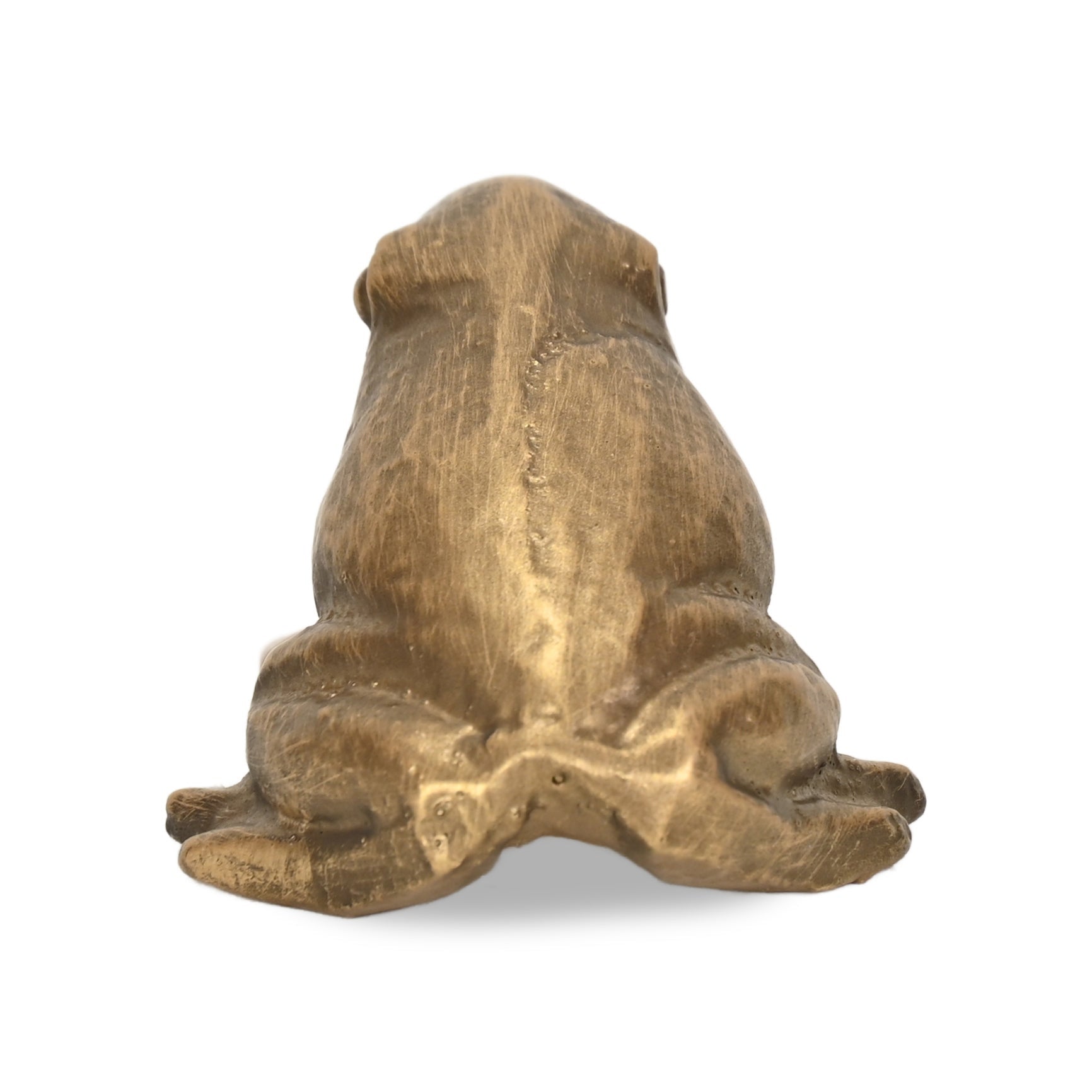 3" Antiqued Gold Cast Iron Frog Figurine - Home & Garden
