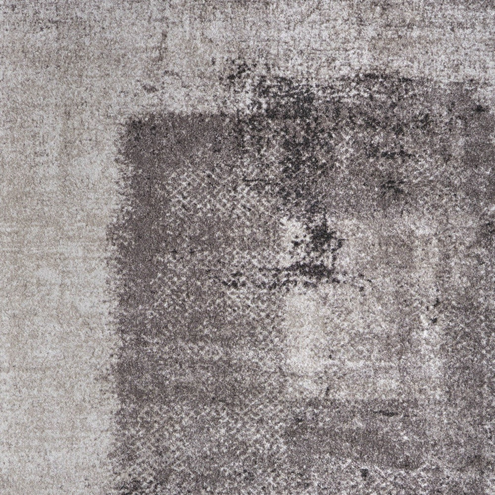 2' X 3' Gray Black And Taupe Abstract Distressed Area Rug - Home & Garden
