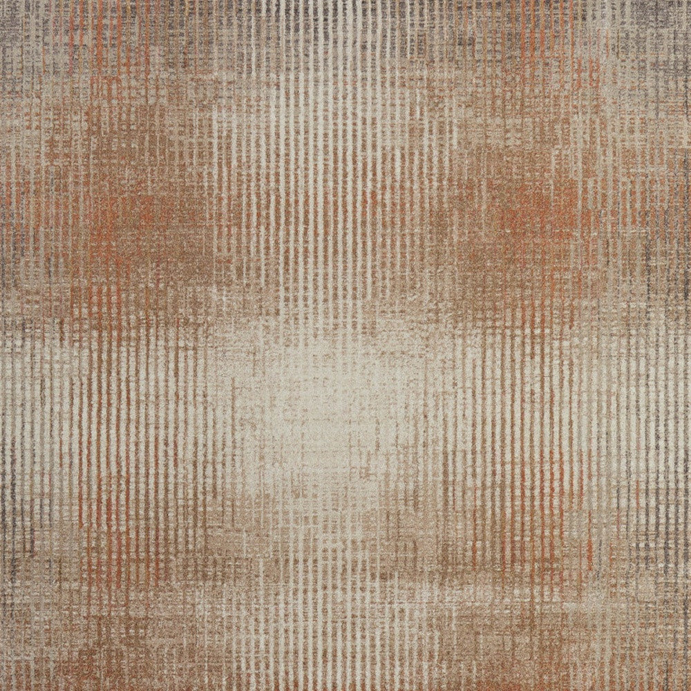 2' X 3' Ivory Taupe And Pink Abstract Area Rug - Home & Garden