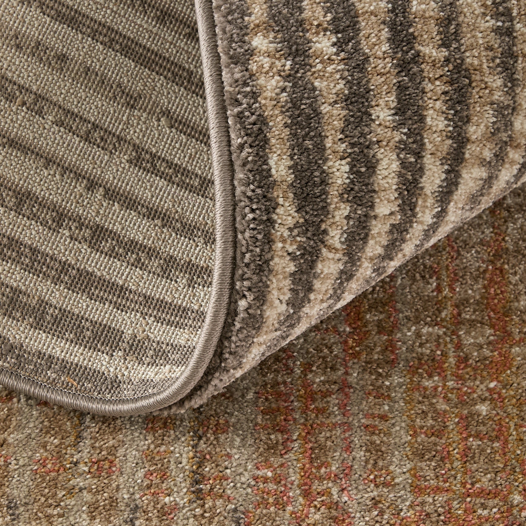 2' X 3' Ivory Taupe And Pink Abstract Area Rug - Home & Garden