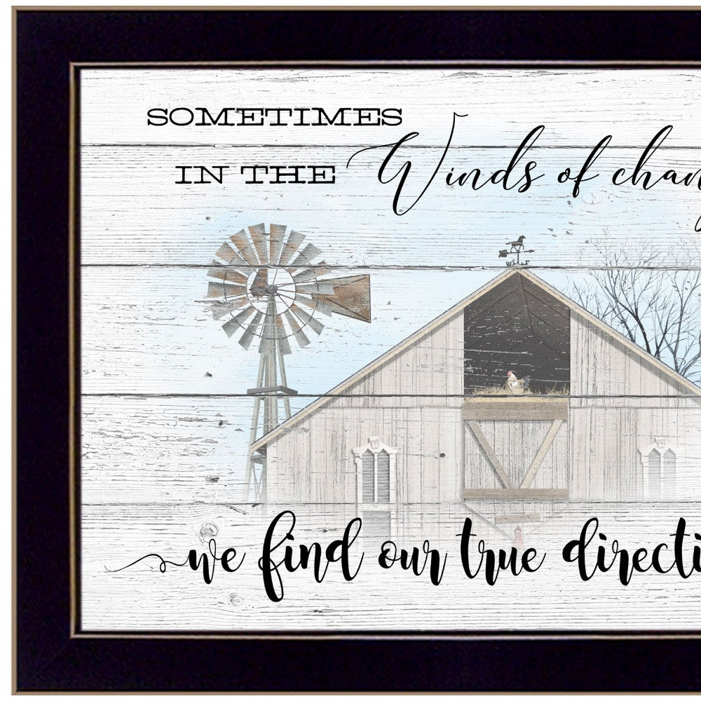 Winds of Change 3 Black Framed Print Wall Art - Home Decor