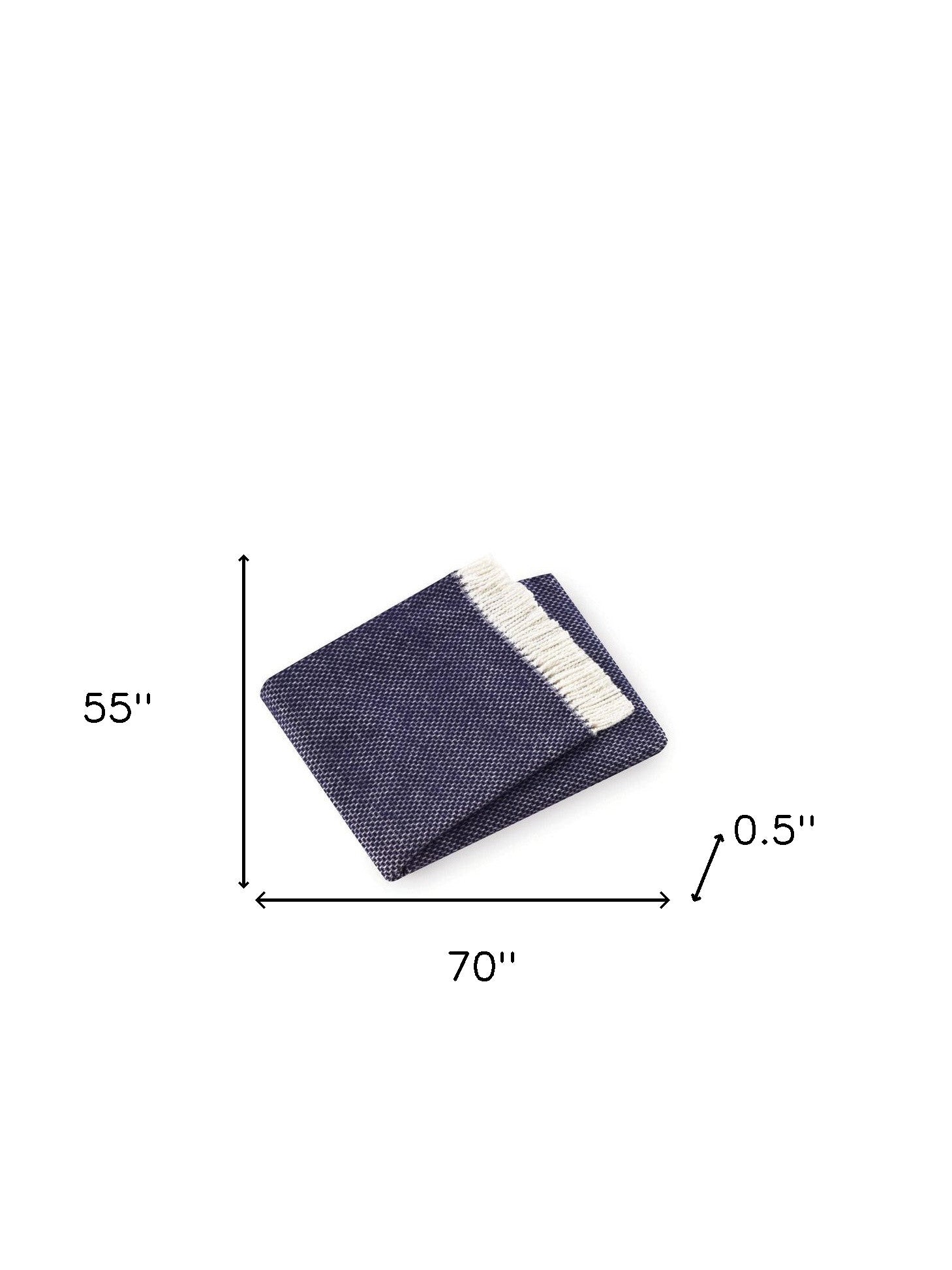 Soft Navy Blue Links Pattern Throw Blanket - Home Decor