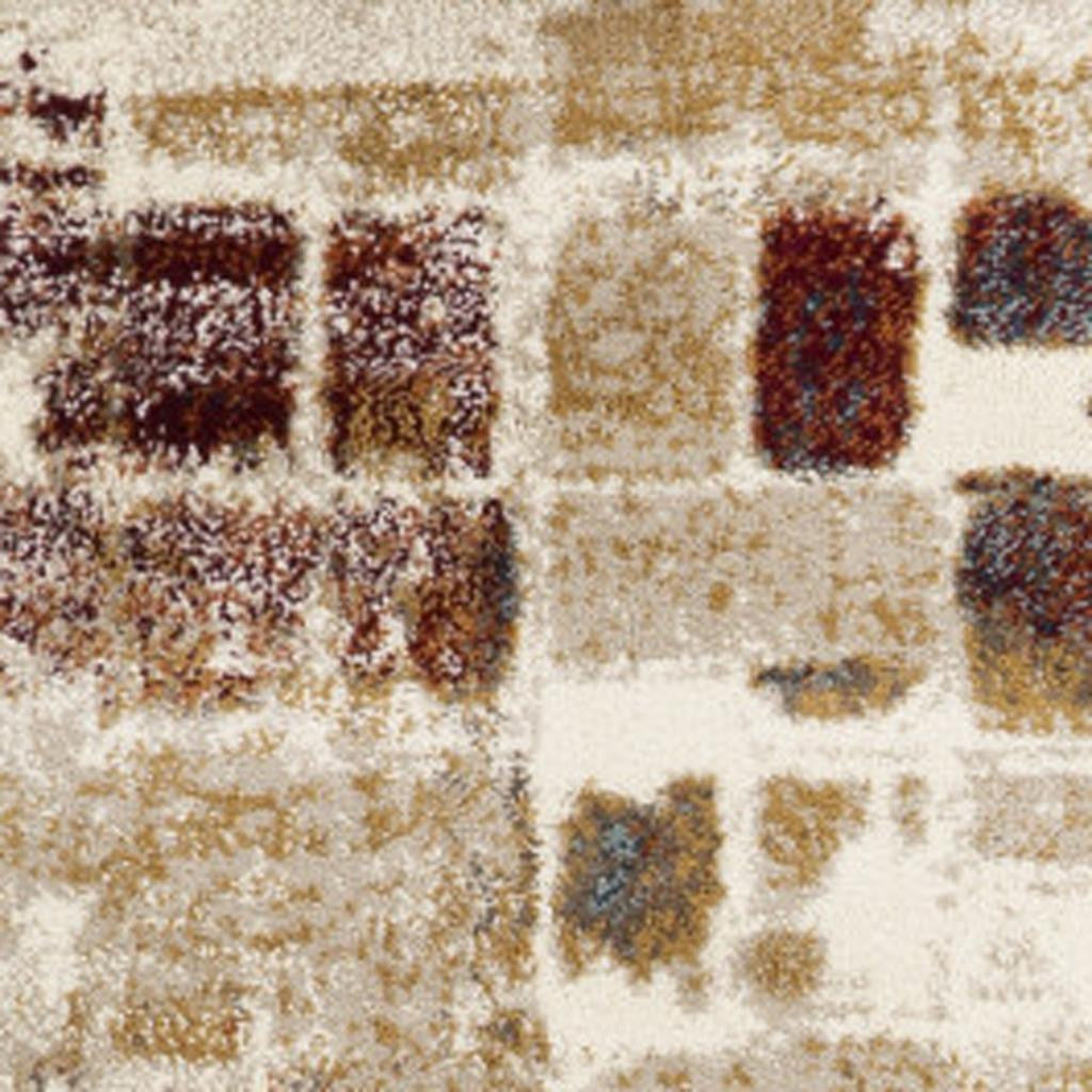 3' X 5' Natural And Brown Abstract Area Rug - Home Decor