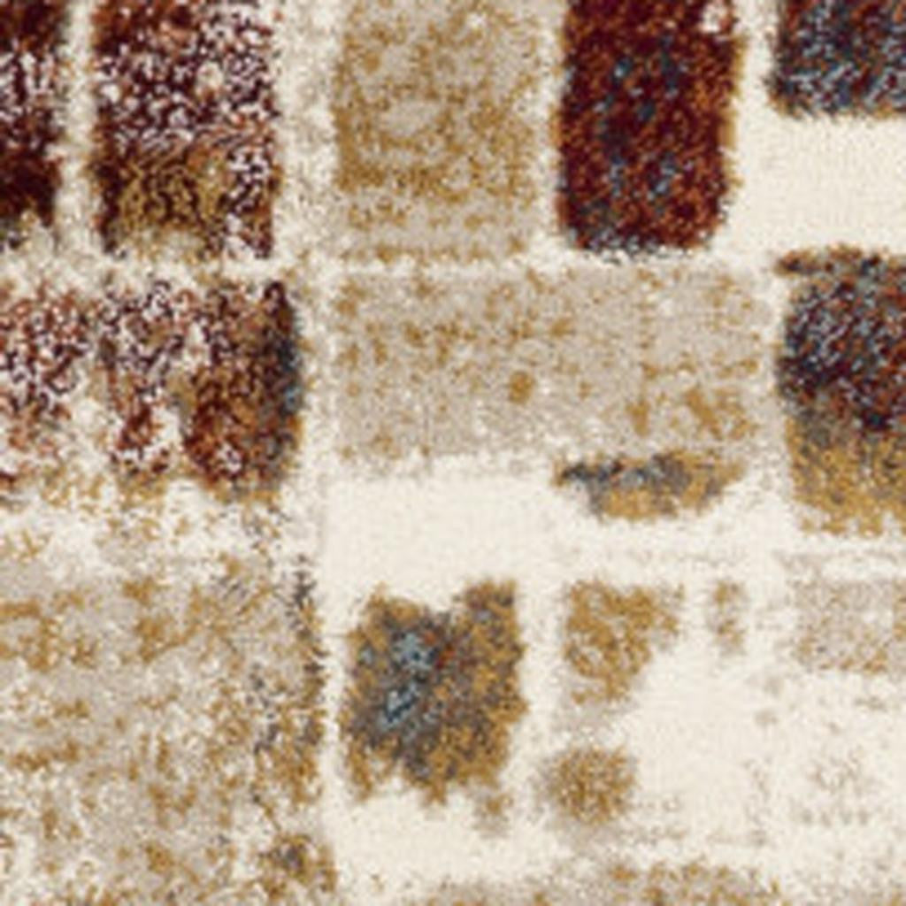 3' X 5' Natural And Brown Abstract Area Rug - Home Decor