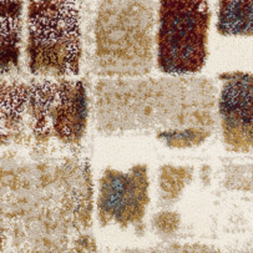 3' X 5' Natural And Brown Abstract Area Rug - Home Decor
